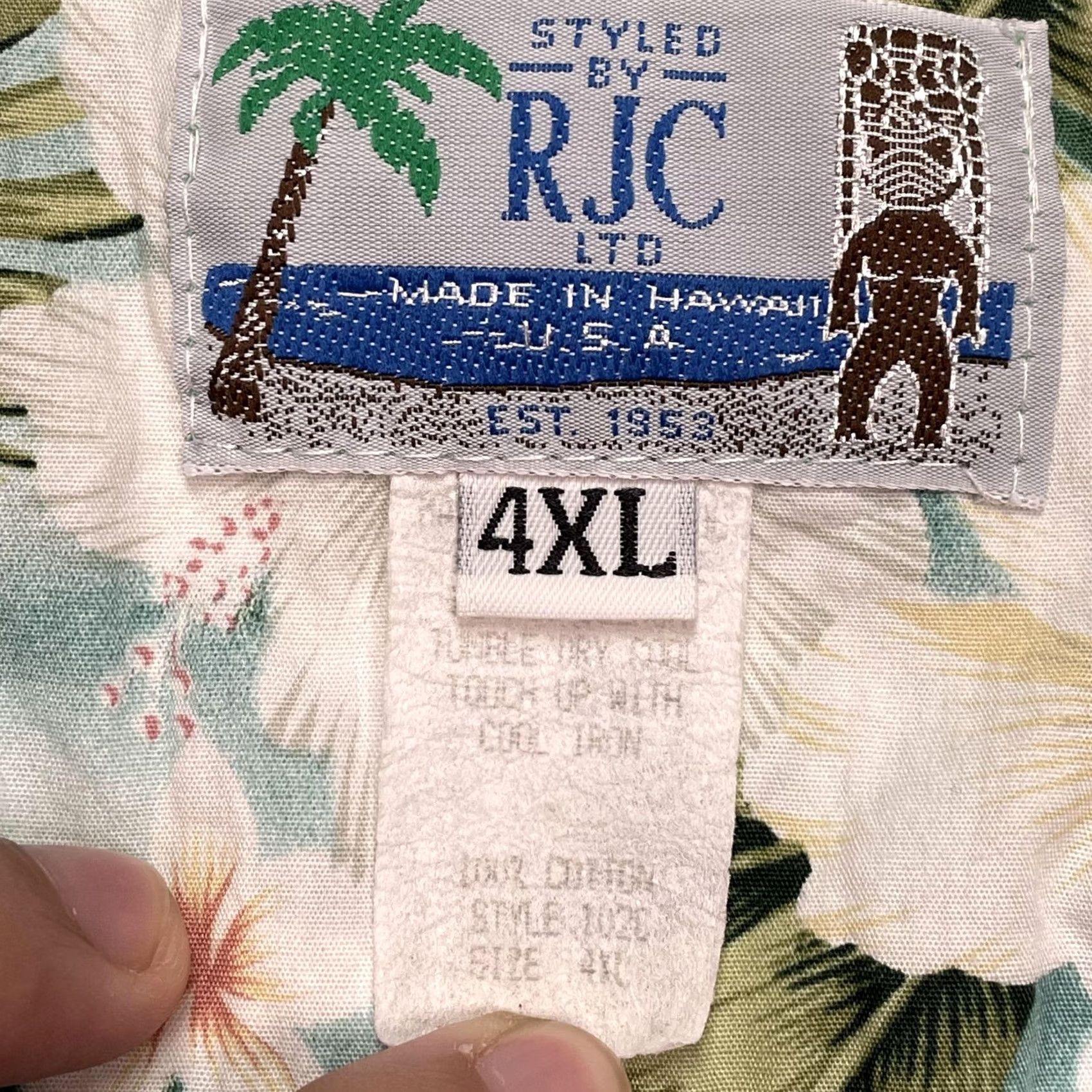 ALOHAS RJC Shirt Mens 4XL Hawaiian Aloha Cotton Short Sleeve Button Up Hawaii USA Multicolor Floral Size US XXL / EU 58 / 5 - 2 Thumbnail