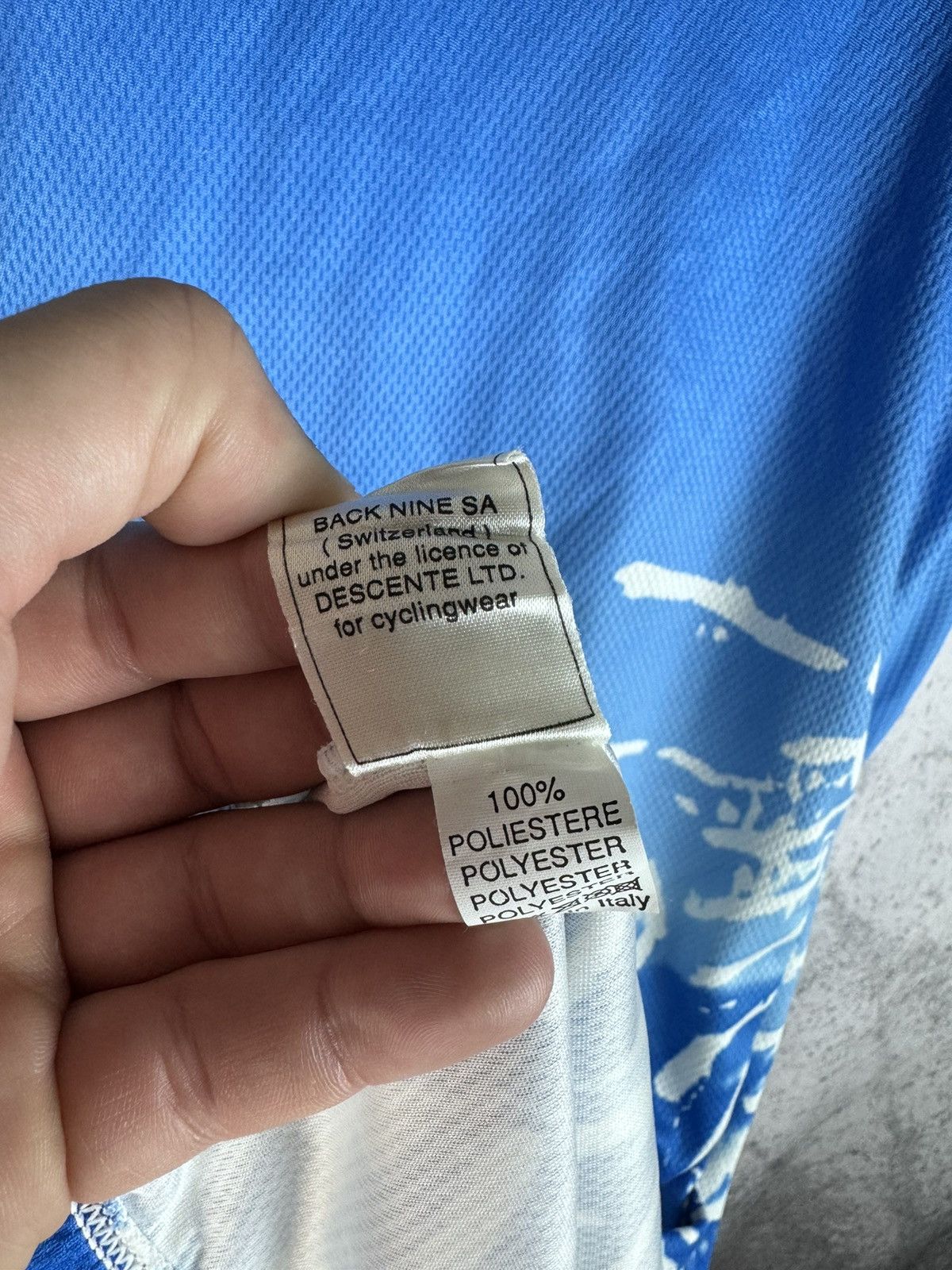 Descente Vintage Descente Blue print Cycling Tee Size US XL / EU 56 / 4 - 5 Thumbnail
