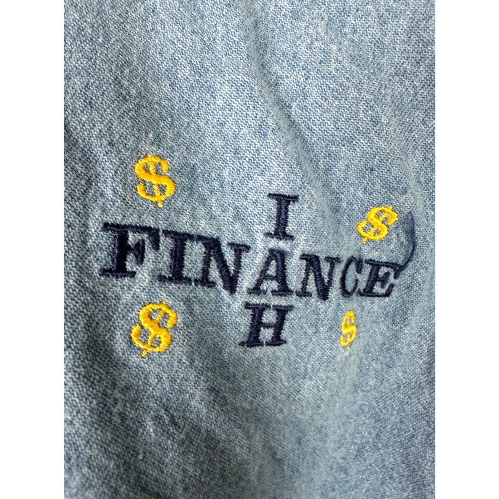 Vintage VINTAGE Continental Airlines Polo Shirt Men L Oversized Denim Shirt Polo 90s Casual Mens Clothing Size US L / EU 52-54 / 3 - 5 Thumbnail