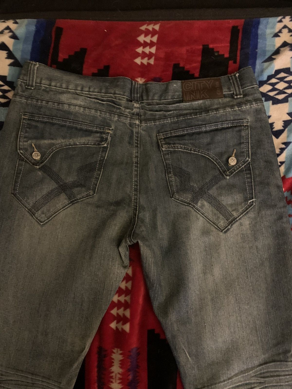 Vintage City Ink y2k distressed baggy jeans Size US 36 / EU 52 - 3 Thumbnail