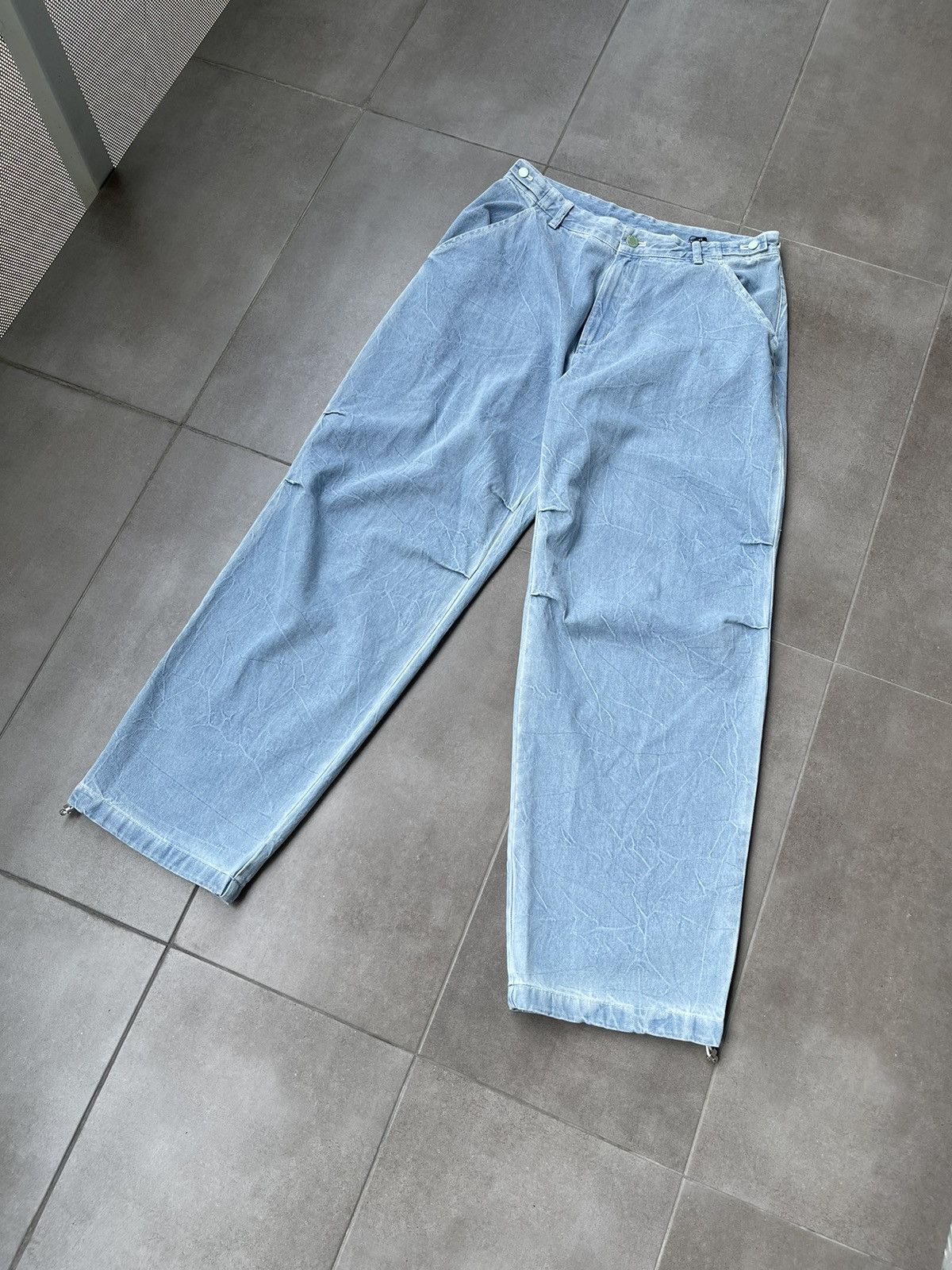 Solid Homme × Wooyoungmi !DS! SS23 Solid Homme Washed Indigo Denim Pants Size US 34 / EU 50 - 7 Thumbnail
