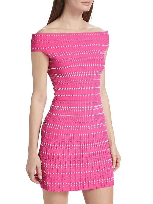 Alexander McQueen o1y0325 Mini Dress in Fuchsia Size S / US 4 / IT 40 - 3 Thumbnail
