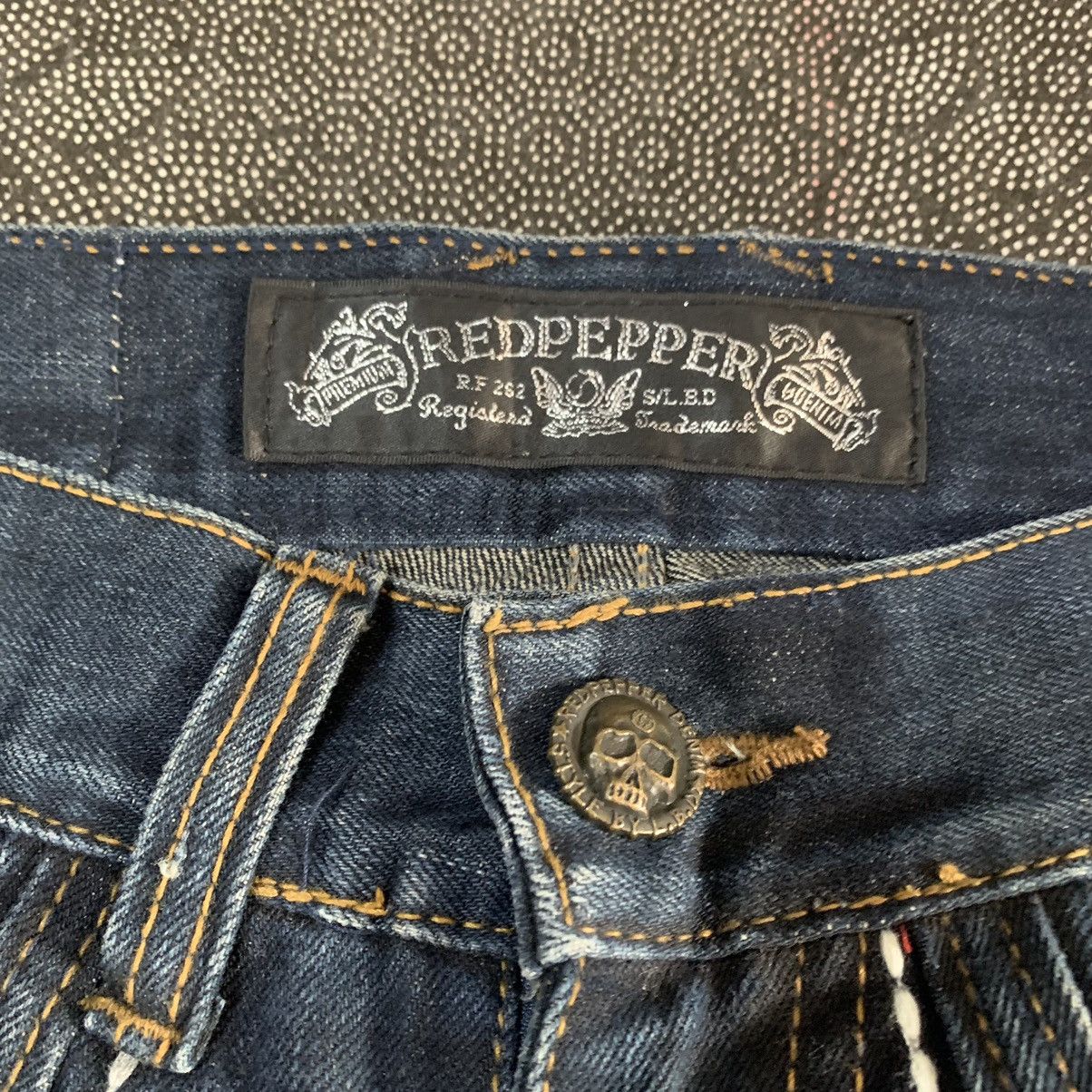 Ed Hardy Vintage Y2K Redpepper Eagle Thunder Embroidered Jeans Pants Size US 28 / EU 44 - 10 Thumbnail