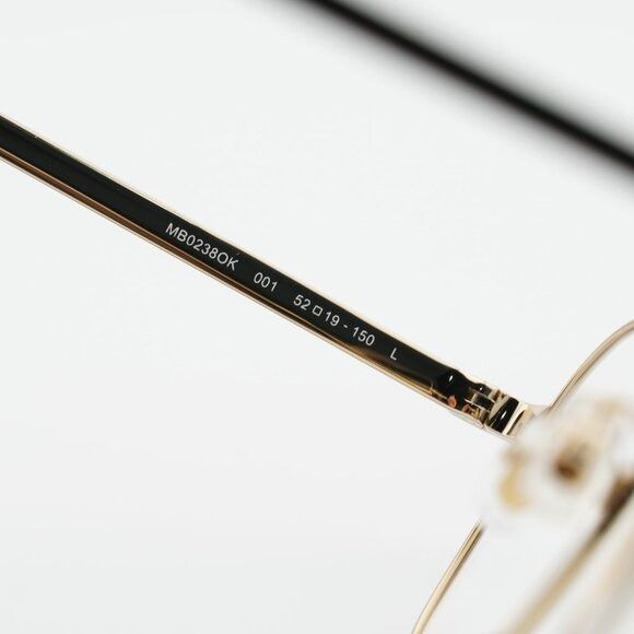 Montblanc Montblanc MB0238OK 001 Eyeglasses Gold 52mm Square Frame Size ONE SIZE - 6 Thumbnail