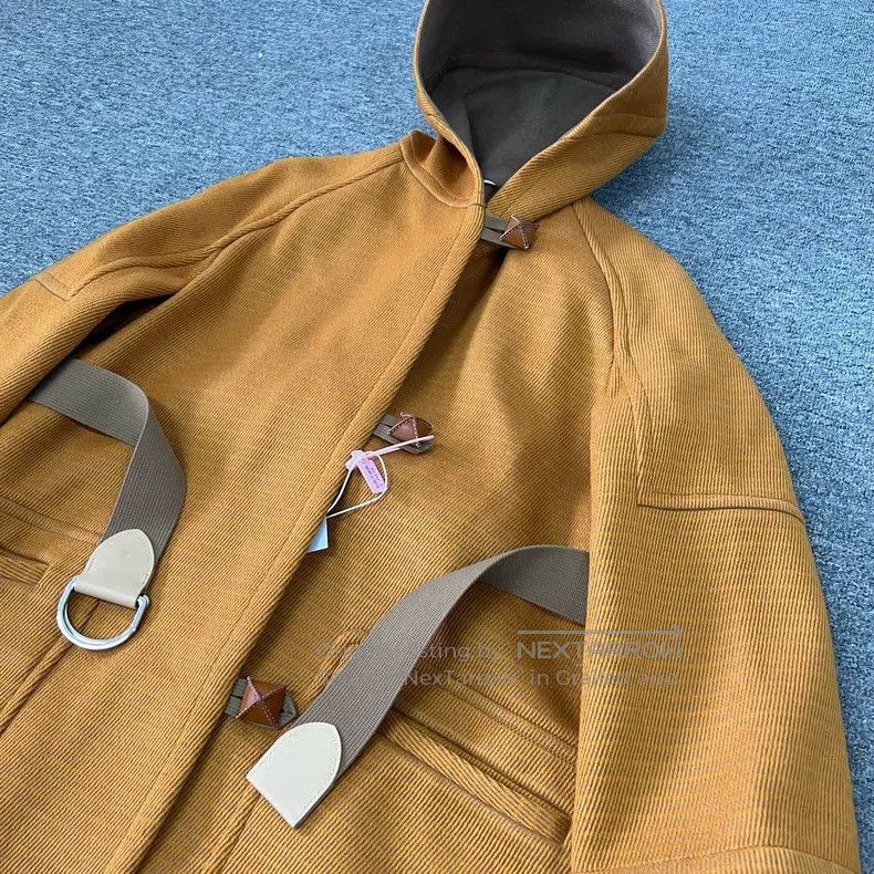 Hermes Hermes Orange Hooded Cashmere Coat Size XXS / US 00 / IT 34 - 4 Thumbnail