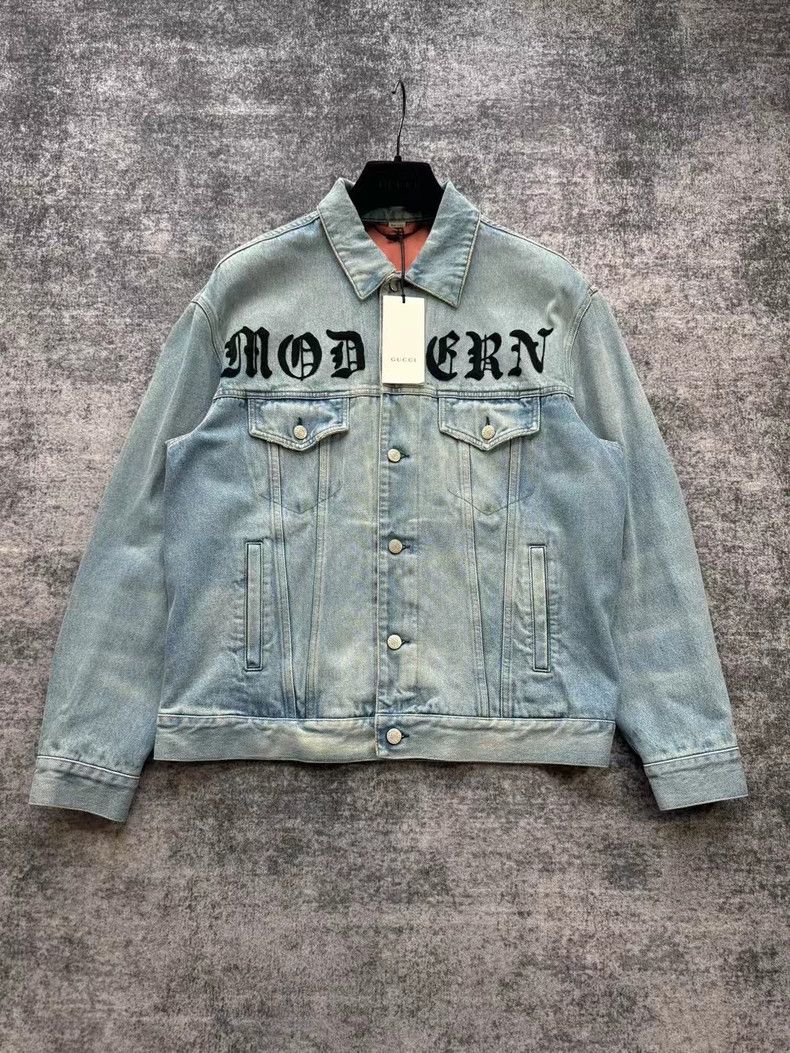 Gucci Gucci Floral embroidery, old, back square, denim jacket Size US S / EU 44-46 / 1 - 1 Thumbnail