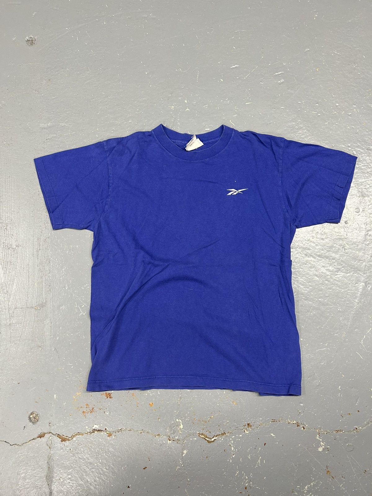 Reebok × Vintage Crazy Vintage Y2K Essential Reebok Small Logo Blue Tee Shirt Size US M / EU 48-50 / 2 - 1 Thumbnail
