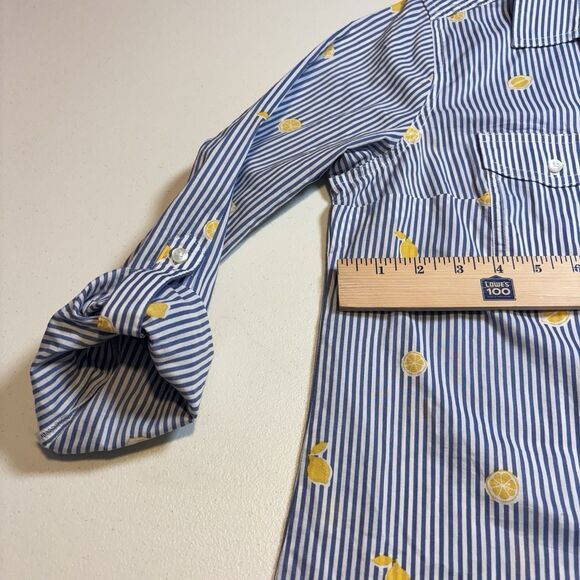 St. Johns Bay St. John's Bay Women Button Up Spring Shirt Blue Striped M Size M / US 6-8 / IT 42-44 - 14 Thumbnail