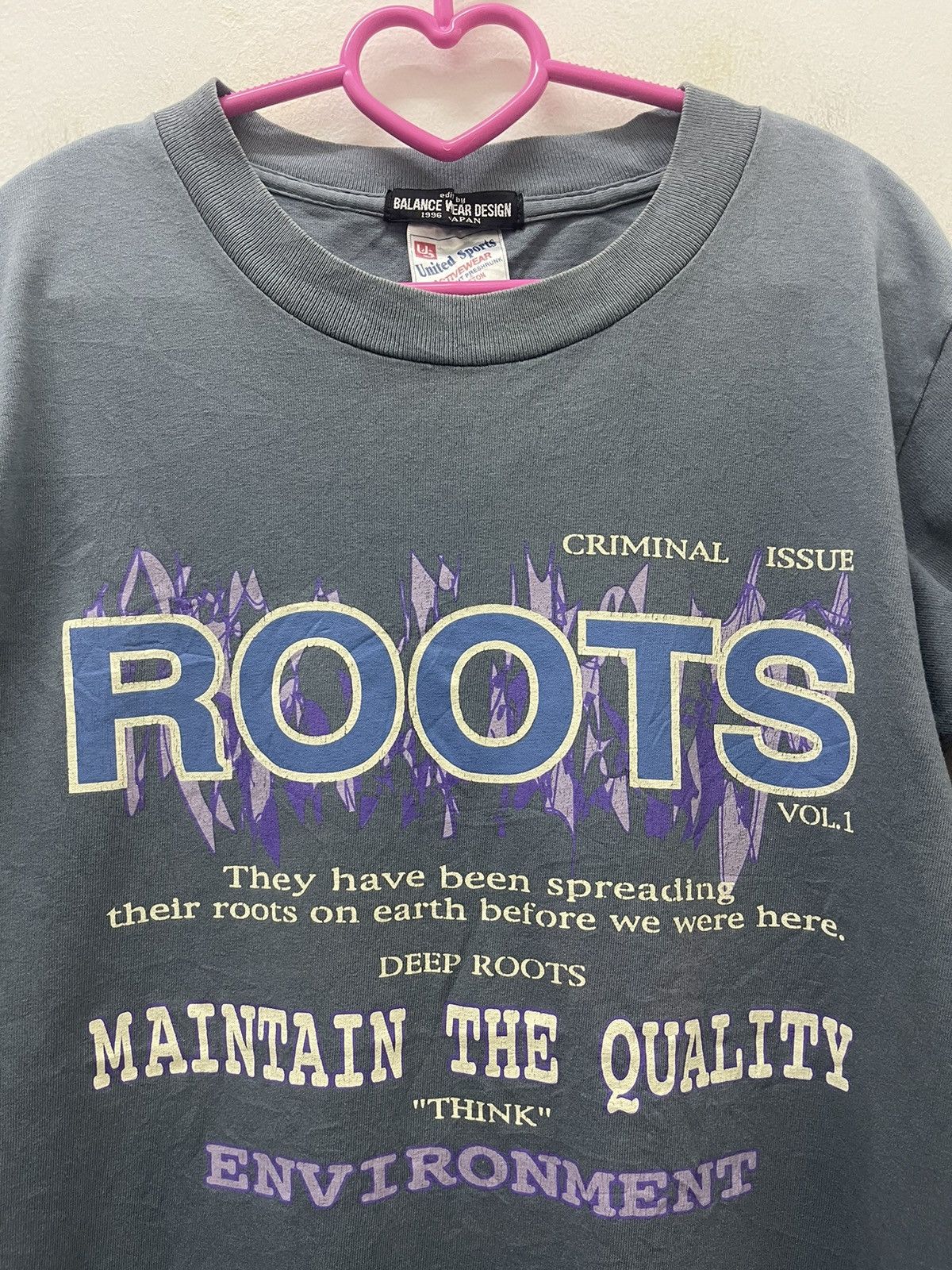 Band Tees Rare 90s Vintage BALANCE WEAR DESIGN 1996 Japan Roots Vol. 1 Size US S / EU 44-46 / 1 - 2 Thumbnail