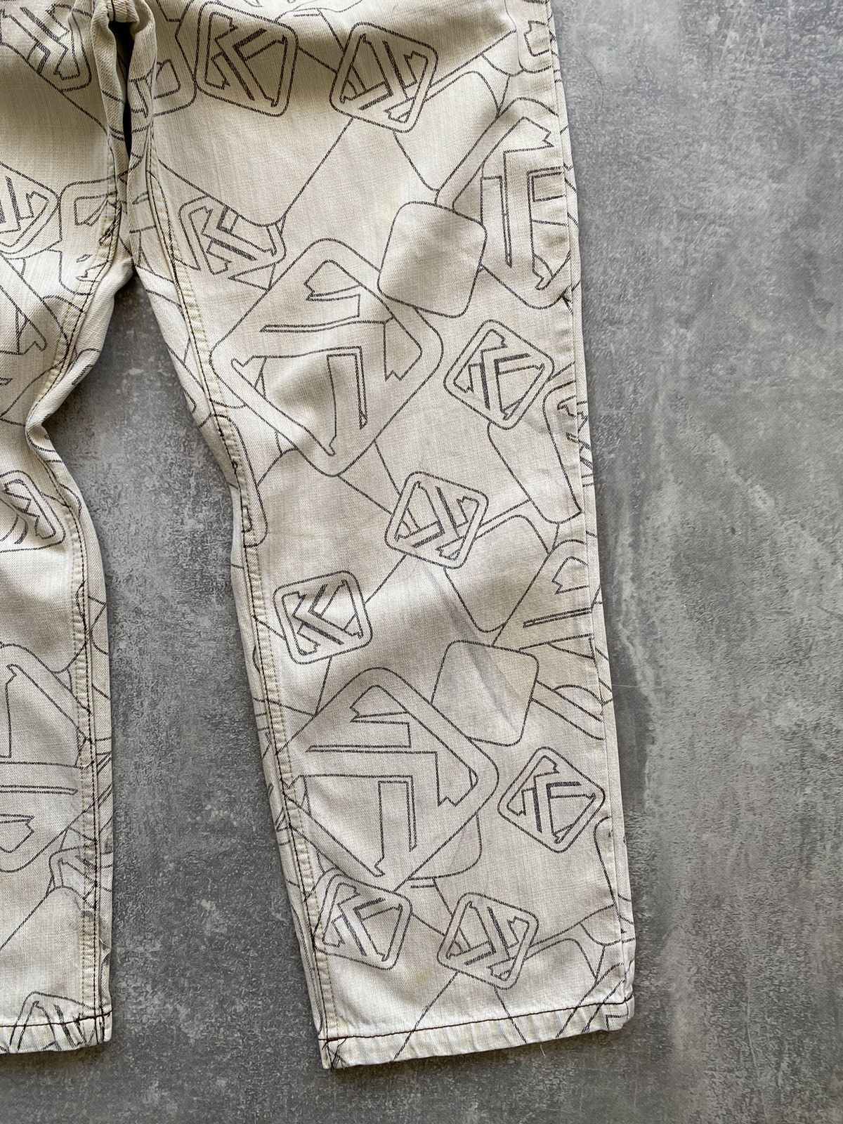 Karl Kani × Vintage Rare Vintage Karl Kani Monogram Baggy Jeans Rap Size US 30 / EU 46 - 3 Thumbnail