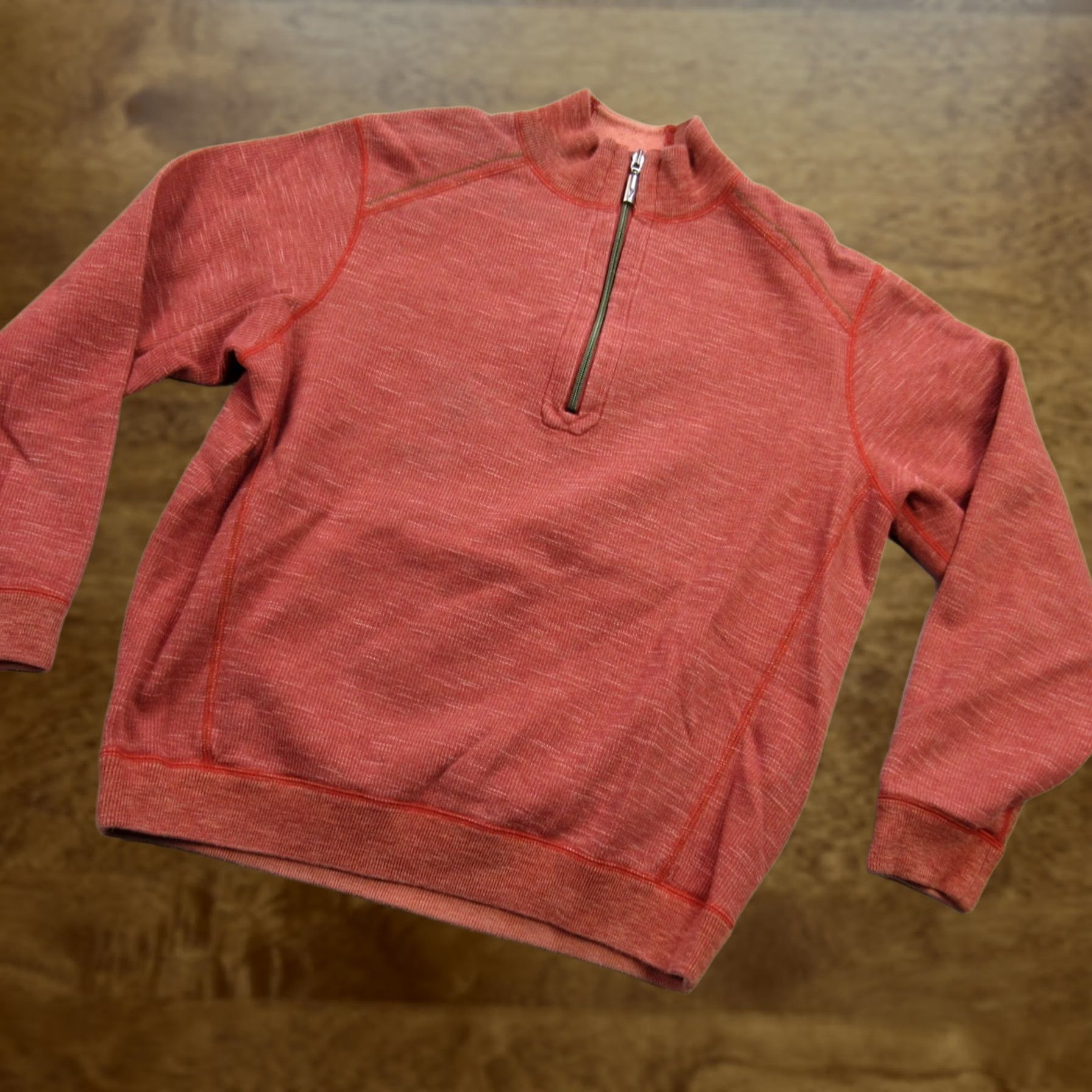 Tommy Bahama Tommy Bahama Shirt Mens Long Sleeve Outdoors Golf 1/4 Zip Casual Red Size US L / EU 52-54 / 3 - 1 Thumbnail