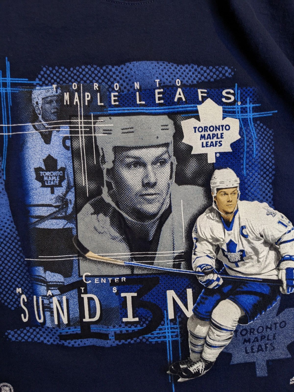 NHL Vtg Toronto Maple Leafs Mats Sundin T-Shirt Large Y2K Blue Size US L / EU 52-54 / 3 - 4 Thumbnail
