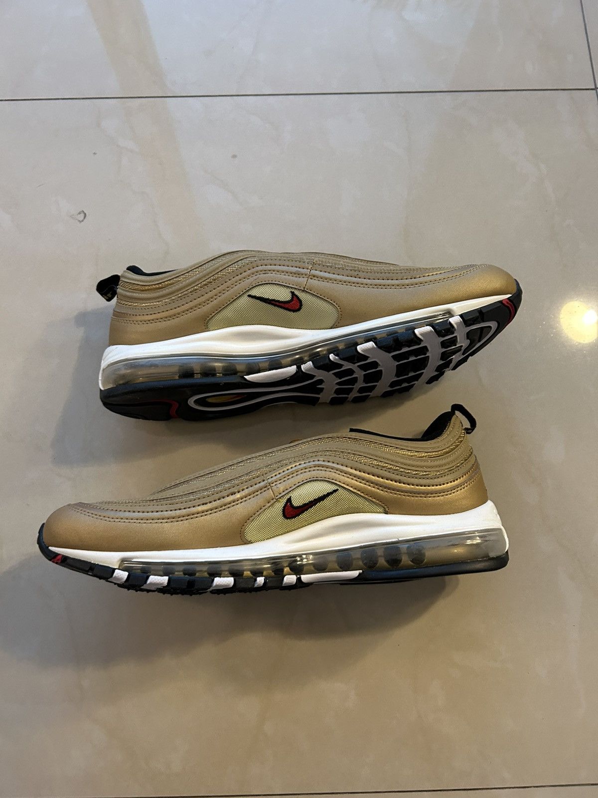 Nike Nike Air Max 97 Metallic Gold Size US 13 / EU 46 - 2 Thumbnail