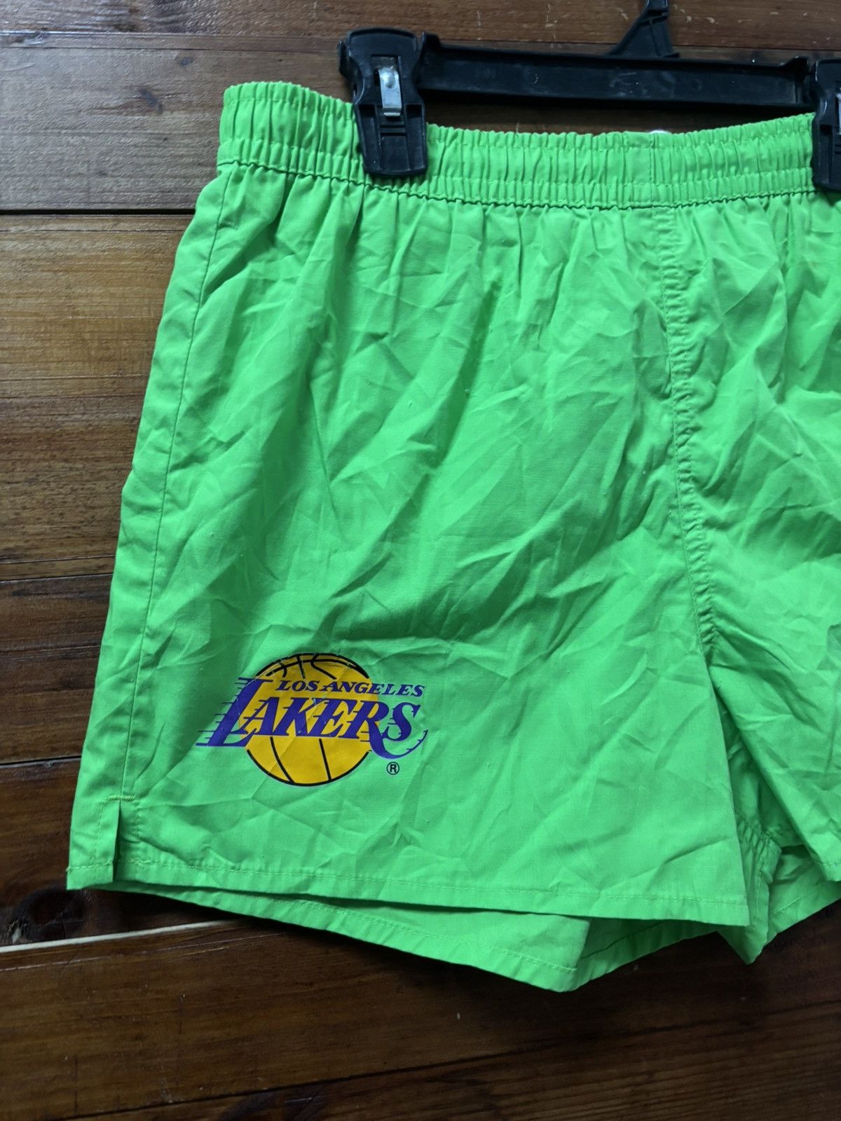 NBA Vintage 90s NBA LAKERS short pants Size US 30 / EU 46 - 3 Thumbnail