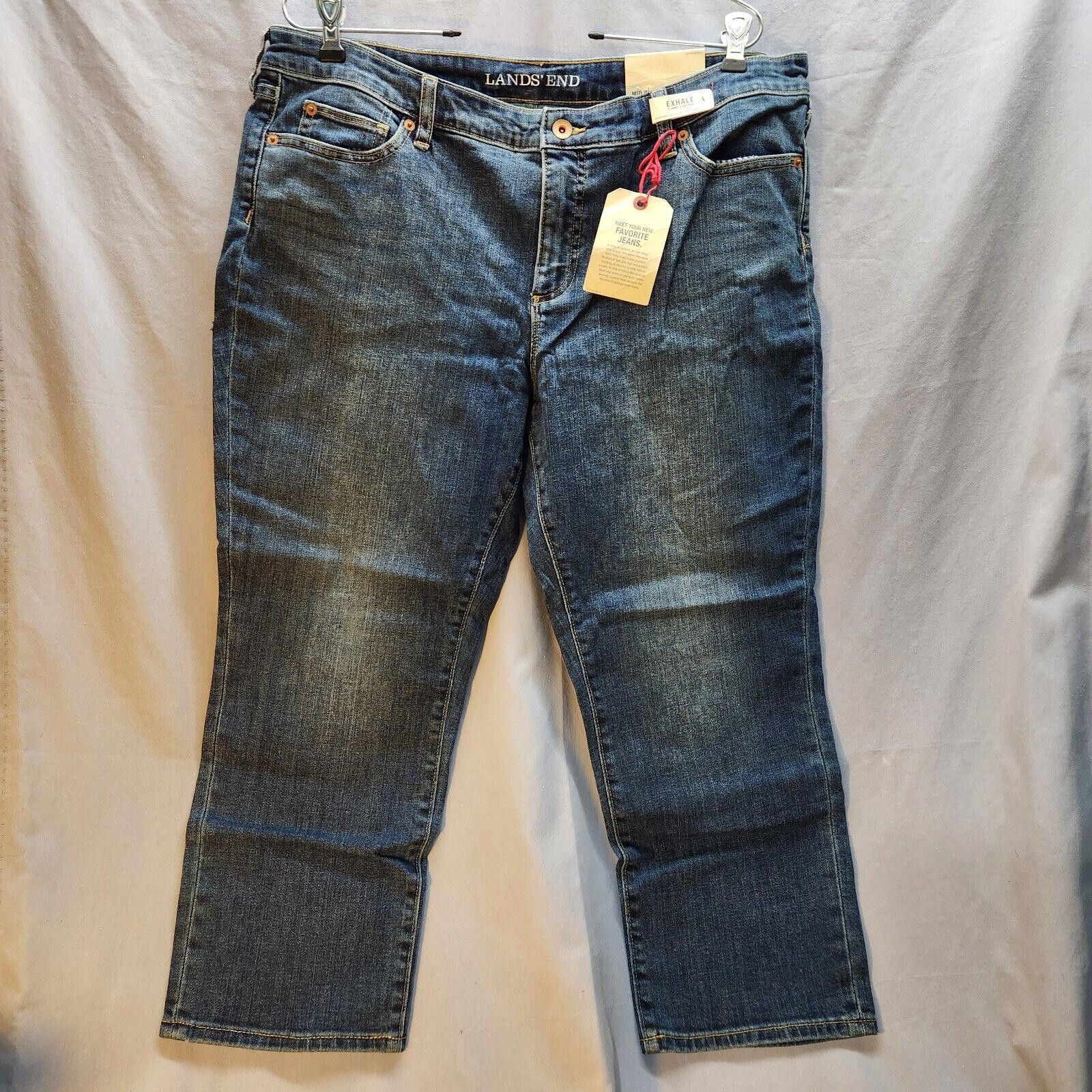 Lands' End Lands End Mid Rise Crop Jeans Womens 16P New NWT Size 38" / US 16 / IT 52 - 1 Thumbnail