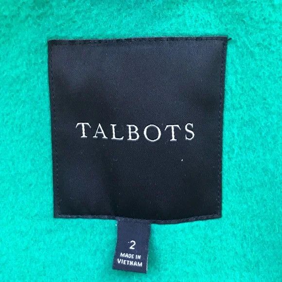 Talbots Emerald Green Coat with Polka Dot Lining and Collar Size XS / US 0-2 / IT 36-38 - 9 Thumbnail