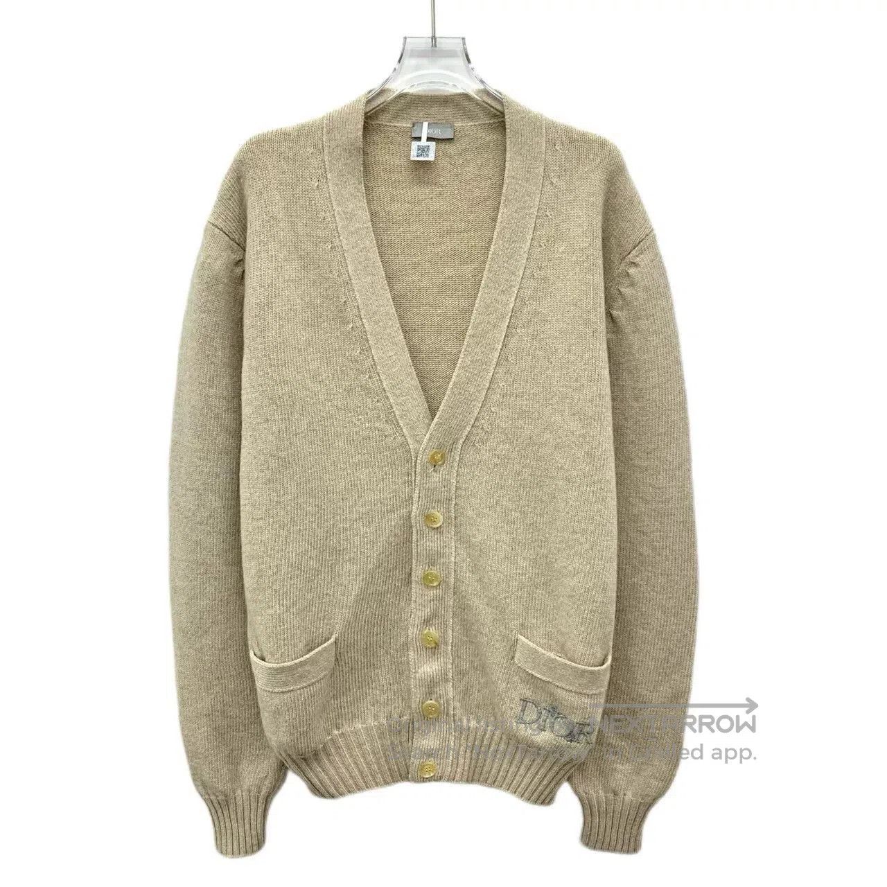 Dior Dior Oatmeal Logo Wool Knit Cardigan. Size US M / EU 48-50 / 2 - 1 Thumbnail