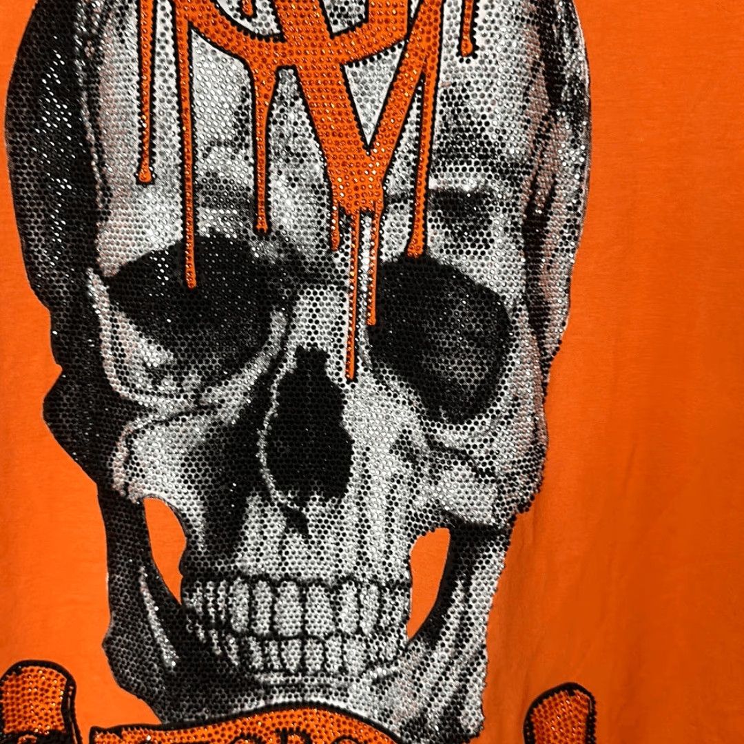 Avenue VINTAGE Avenue George V Paris Glitter Skull Shorts and Shirt Set S Unisex Adults Orange Shirt Shorts Outfit/Set Men’s Women’s? Size US S / EU 44-46 / 1 - 3 Thumbnail