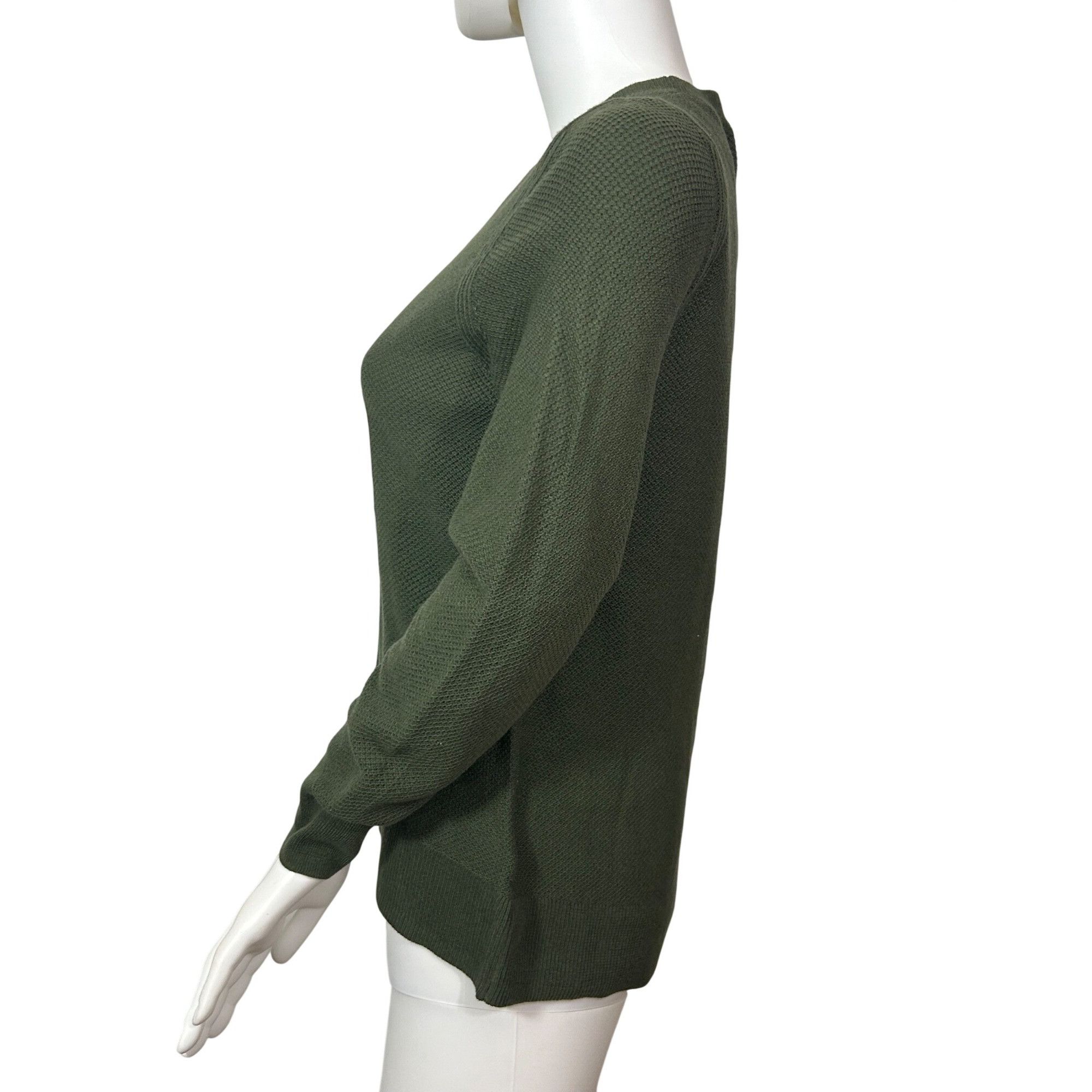 Gap GAP Women’s Sweater S Green Crewneck Pullover Long Sleeve Ri Size S / US 4 / IT 40 - 4 Thumbnail