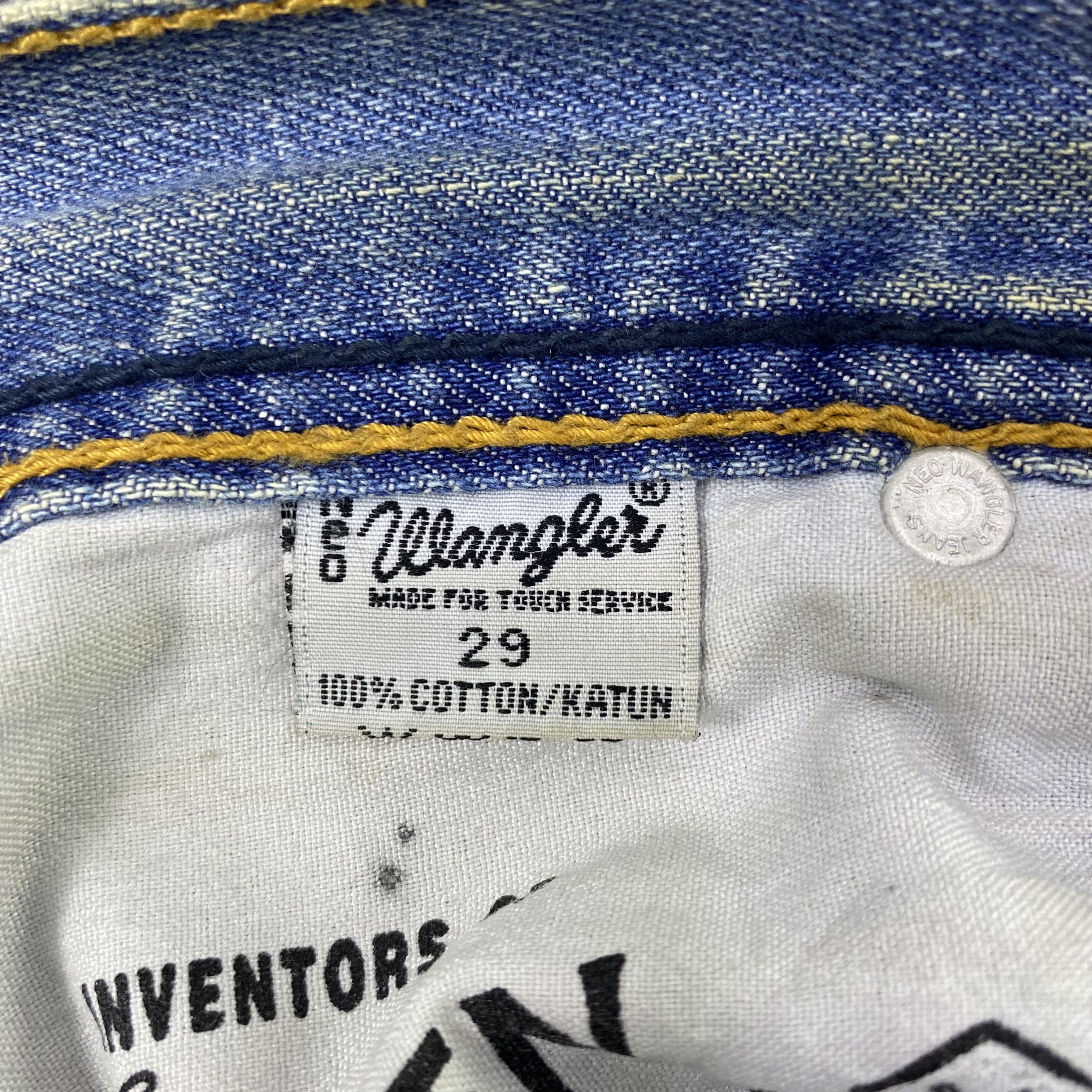 Jean × Vintage × Wrangler Vintage Wrangler Distressed Blue Wash Jean-J1189 Size US 32 / EU 48 - 13 Thumbnail