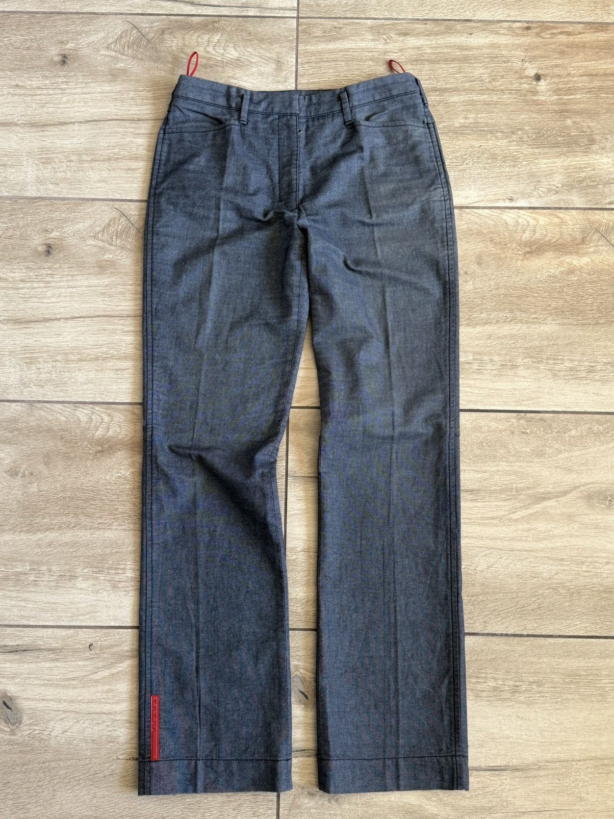 Prada Woman's Prada Red Tab Gray Denim Light Pant Size 42 Size 28" / US 6 / IT 42 - 1 Thumbnail