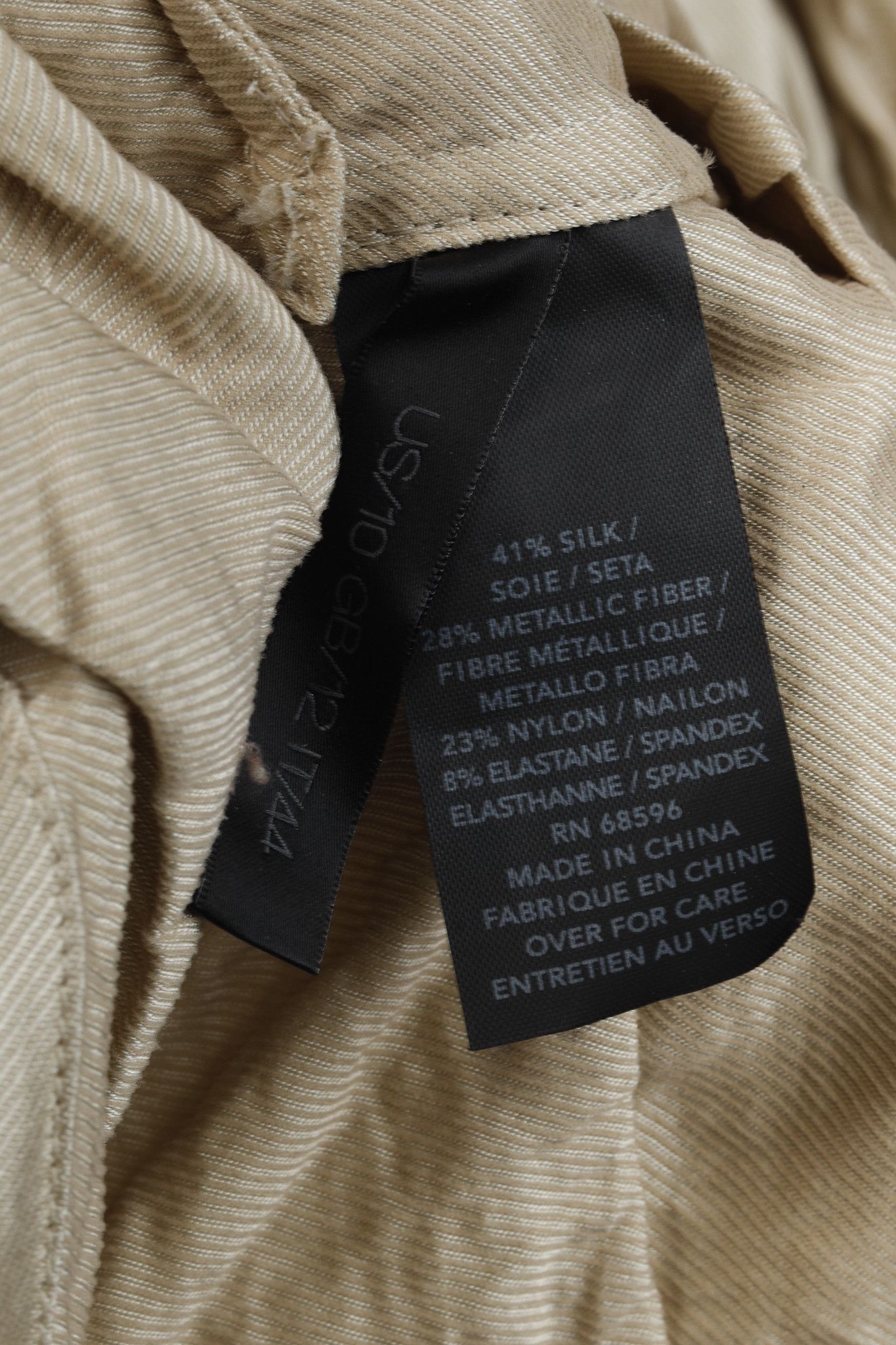 Donna Karan Donna Karan Metallic Silk Gold Ruched Jacket Size L / US 10 / IT 46 - 9 Thumbnail