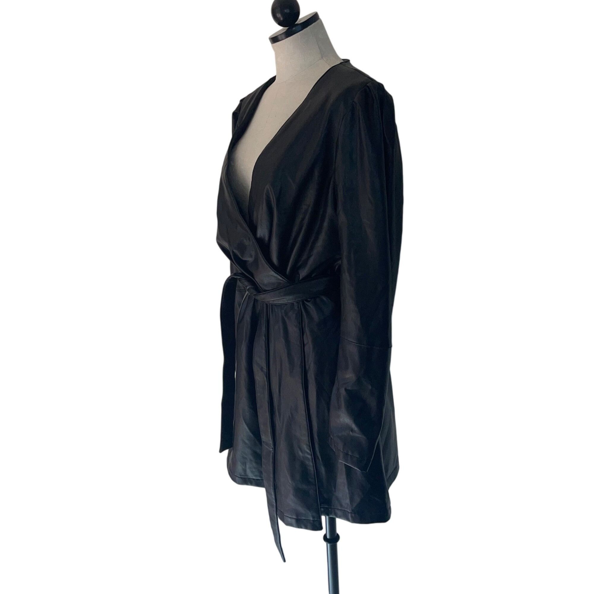 7 For All Mankind Womens Dress Size Large Black Faux Leather