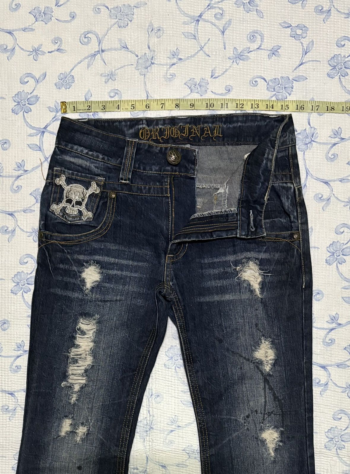 Japanese Brand Japanese Original Jeans Streetwear Flared Distressed Denim Size US 31 - 4 Thumbnail