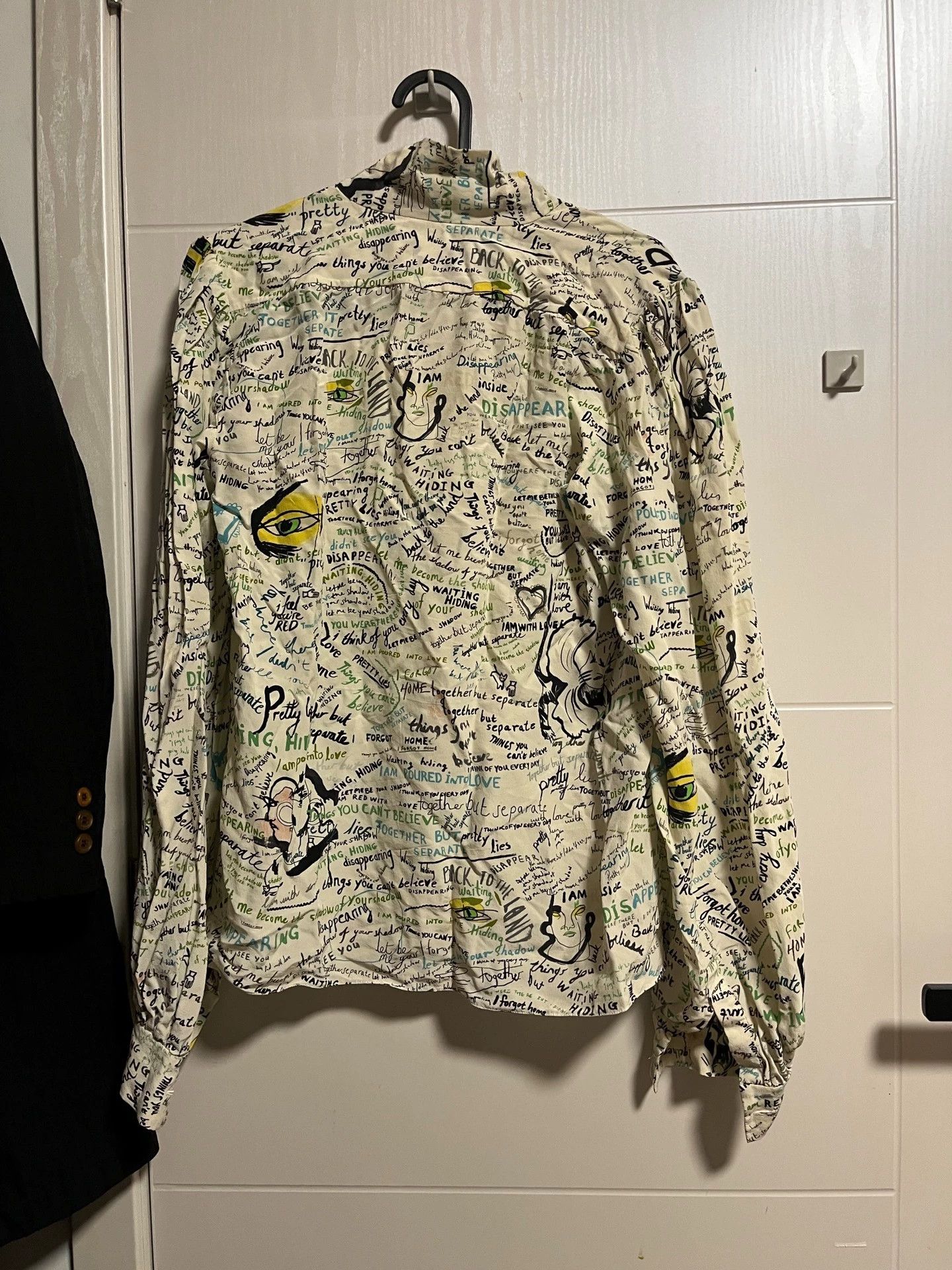 Maison Margiela Maison Margiela Silk Graffiti-Print Shirt Tie-Neck Detail Size XS / US 0-2 / IT 36-38 - 6 Thumbnail