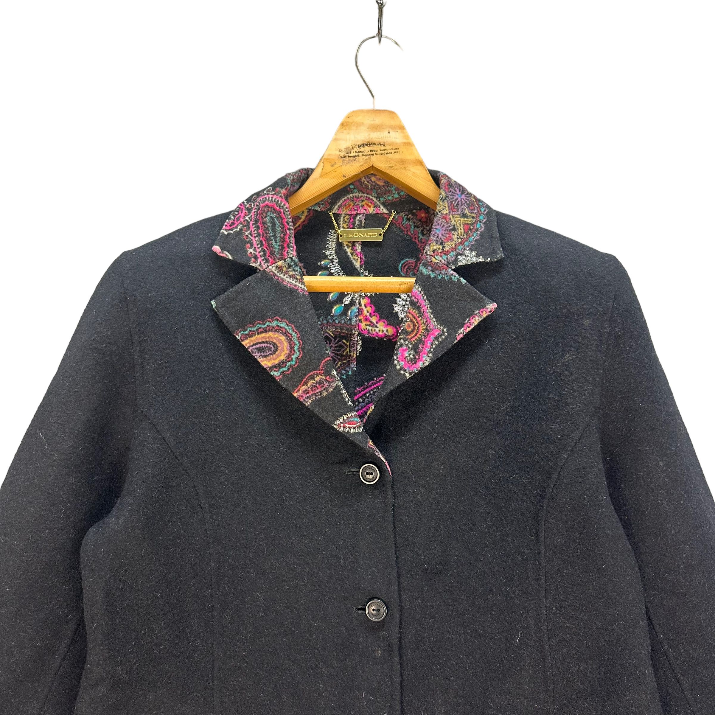 Leonard Paris LEONARD PAISLEE WOOL JACKET #8247-217 Size M / US 6-8 / IT 42-44 - 2 Thumbnail