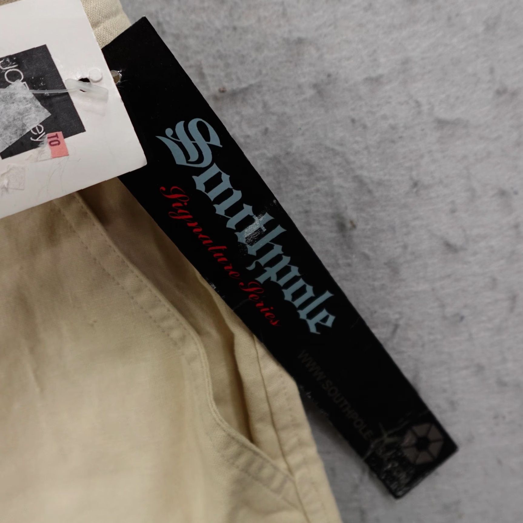 Southpole VINTAGE Southpole Pants Mens 2XL Beige Linen Baggy Relaxed Deadstock Y2K Size US 39 - 5 Thumbnail