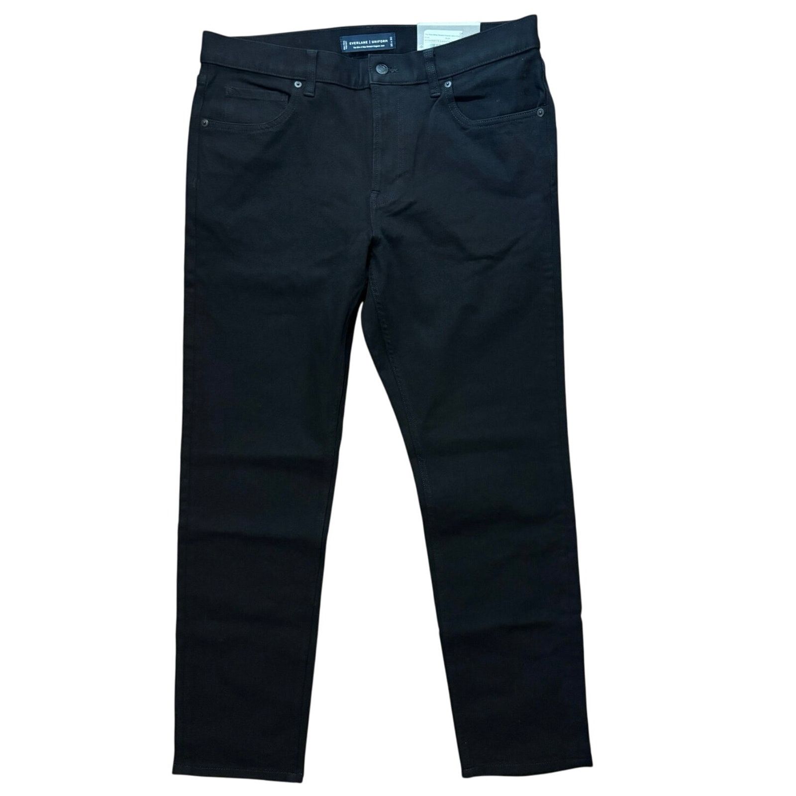 Everlane NWT Everlane The Slim Stretch Organic Jean Black Size 35x30 Size US 35 - 4 Thumbnail