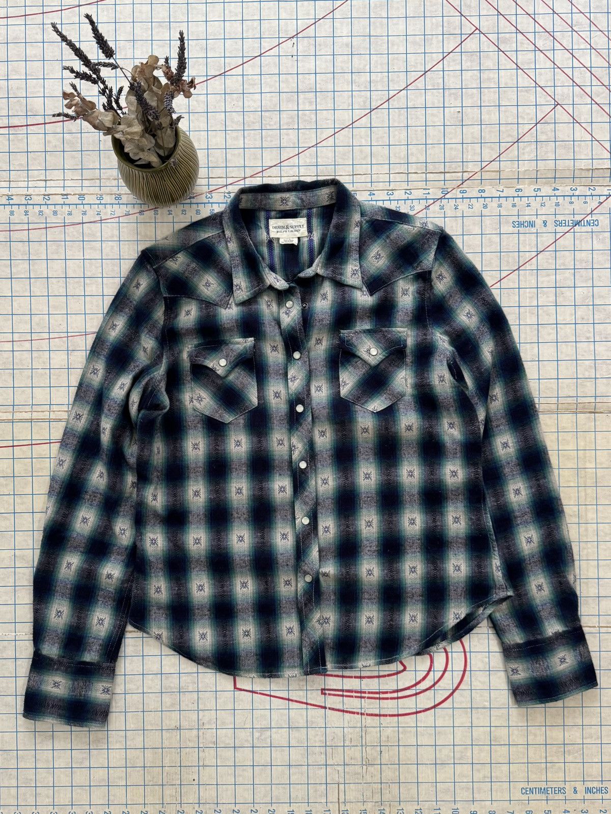 Denim & Supply Ralph Lauren Denim & Supply Ralph Lauren Pearl Snap Western-wear Shirt L Size L / US 10 / IT 46 - 1 Thumbnail