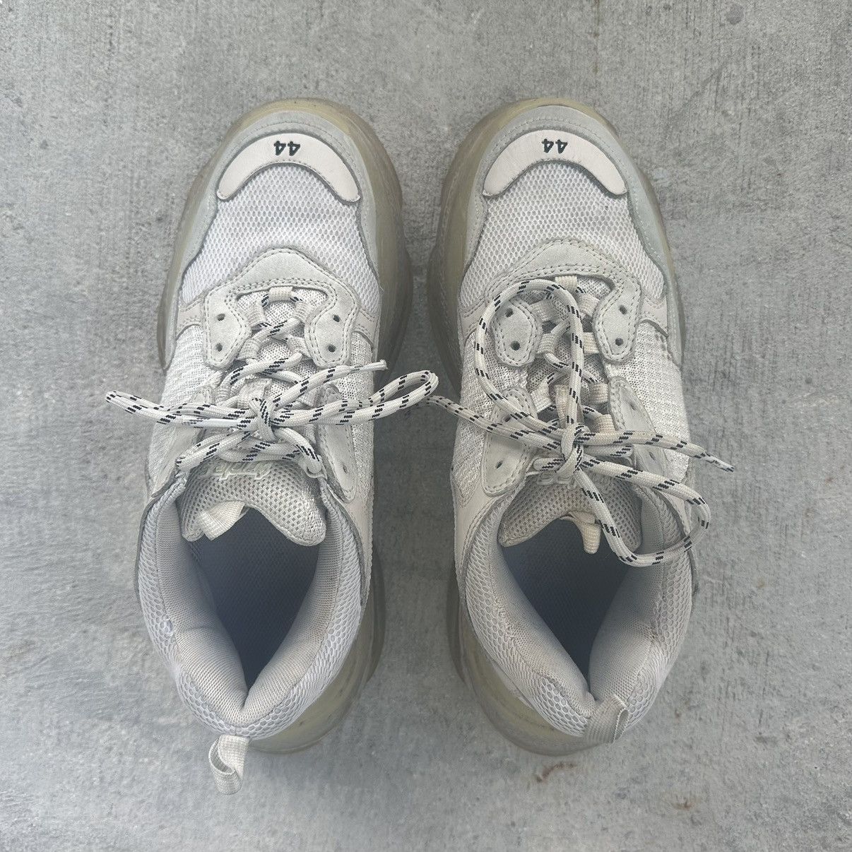 Balenciaga Triple S Clear Sole Sneaker in White Size US 11 / EU 44 - 3 Thumbnail