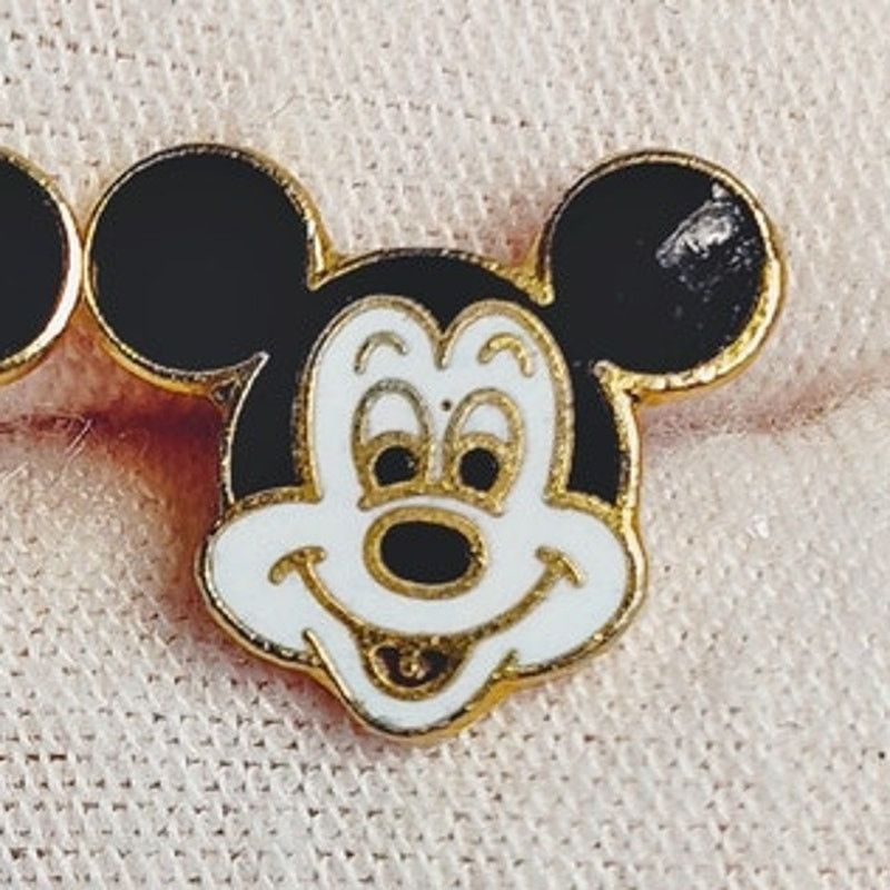 Disney VTG Disney Mickey Mouse Stud Earrings White Face Taiwan Size ONE SIZE - 3 Thumbnail
