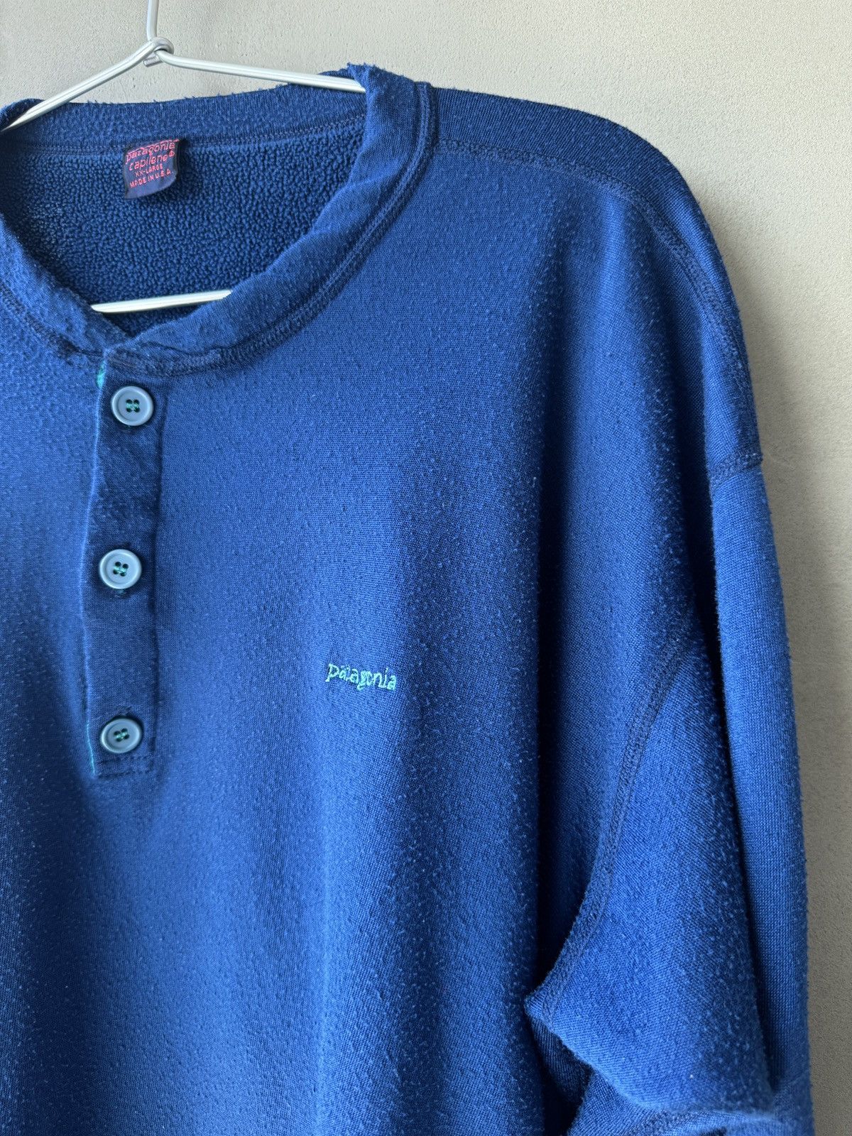 Patagonia 80s Patagonia USA Capilene Mens Henley Neck Fleece 