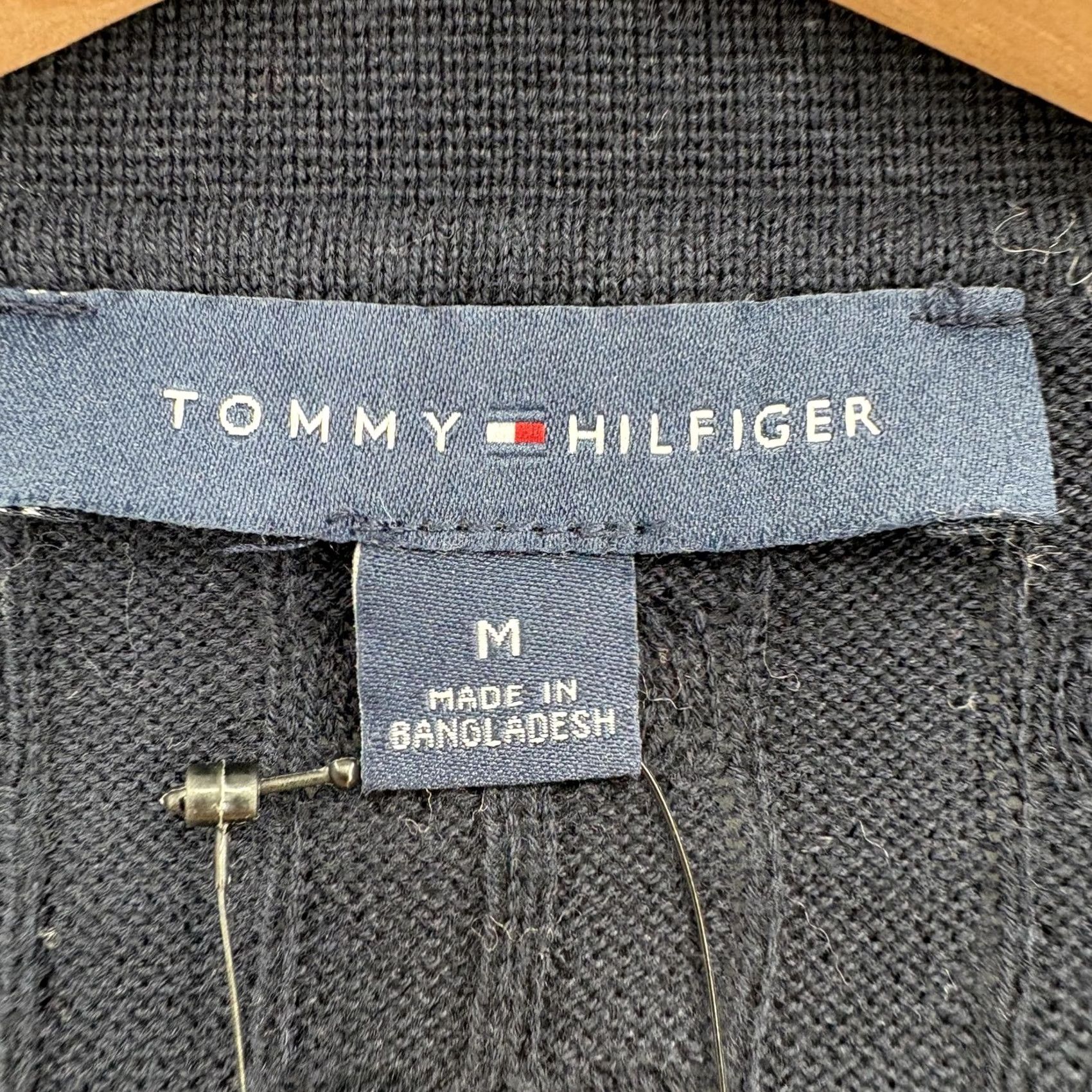Tommy Hilfiger Tommy Hilfiger WW Johnny Sweater Womens M Blue Cable Knit V Neck 3/4 Sleeve NWT Size M / US 6-8 / IT 42-44 - 4 Thumbnail