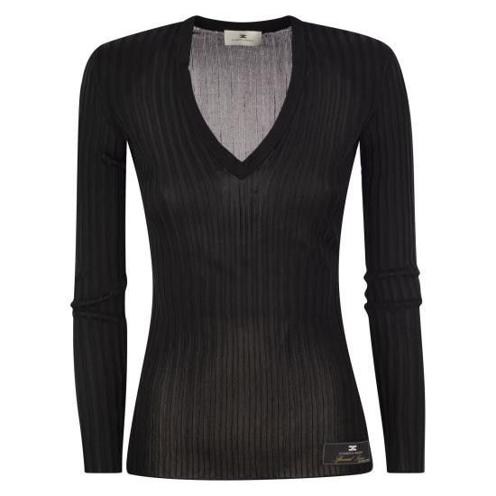 Elisabetta Franchi ELISABETTA FRANCHI Women Sweater MK16S47E2 BLACK Size M / US 6-8 / IT 42-44 - 1 Thumbnail