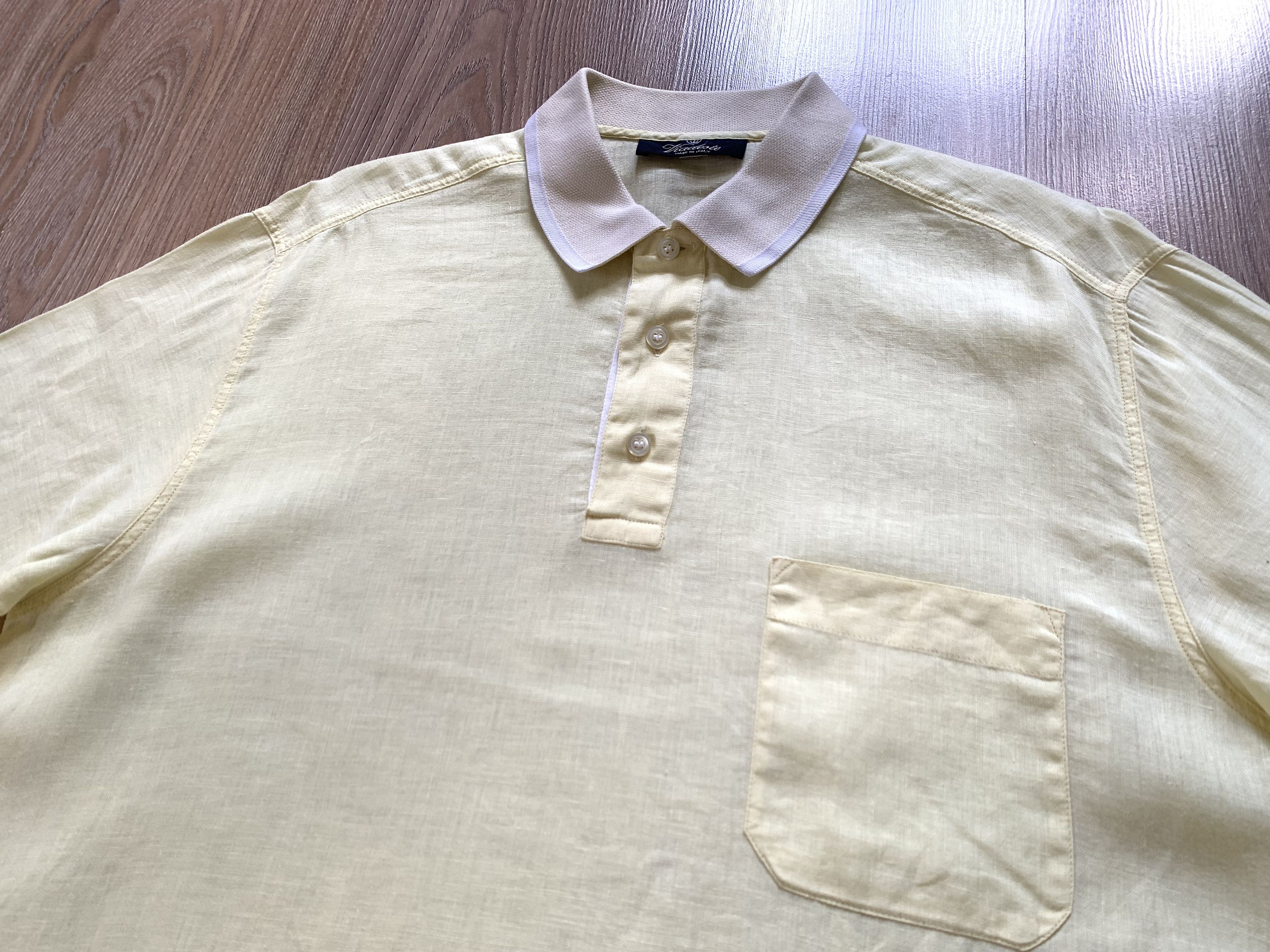 Other Viadeste Mens Linen Pocket Polo T-Shirt Size US L / EU 52-54 / 3 - 5 Thumbnail