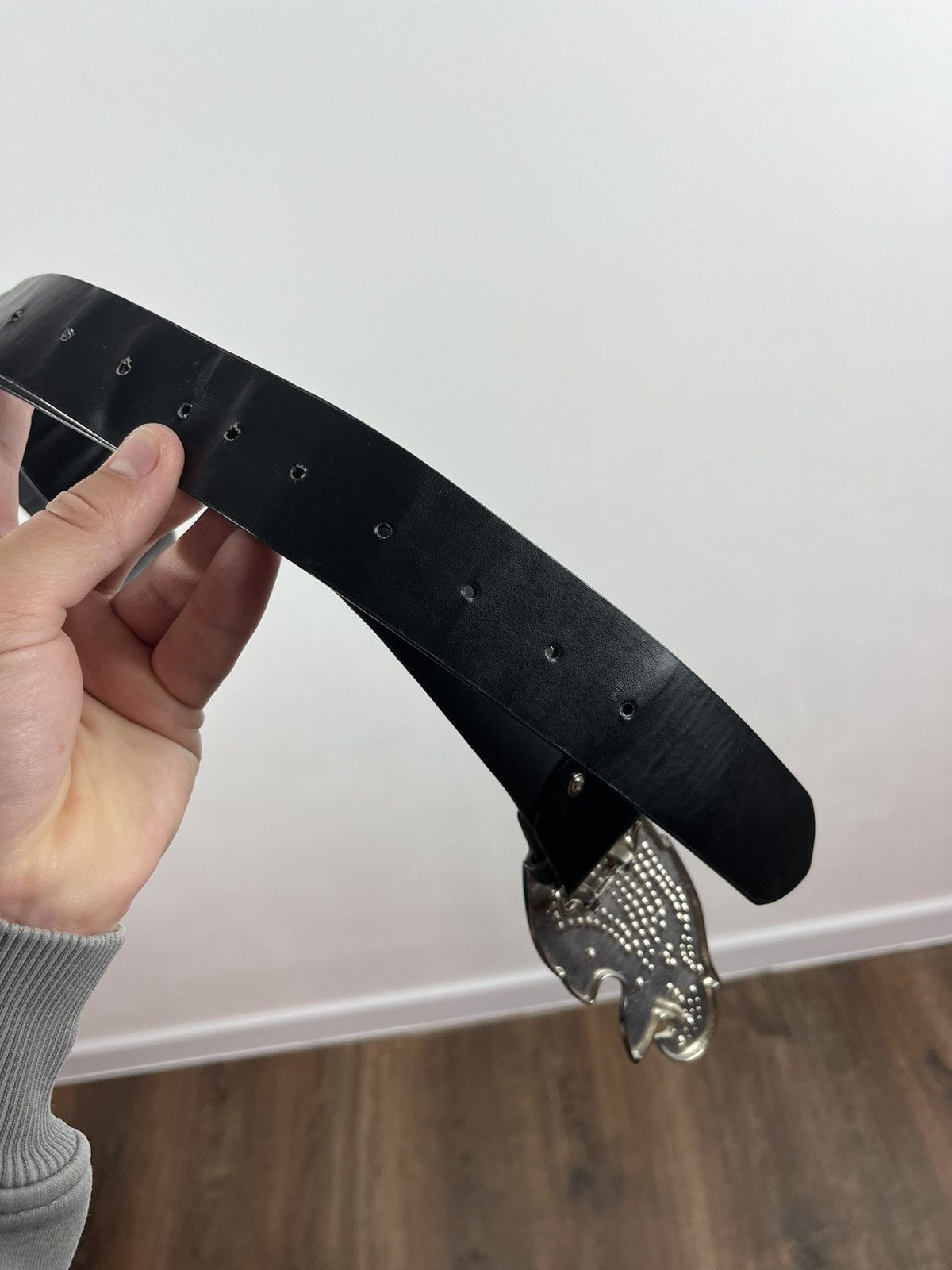 Other Y2K Black Belt with Eagle Rhinestone Buckle Statement Piece Size ONE SIZE - 16 Thumbnail