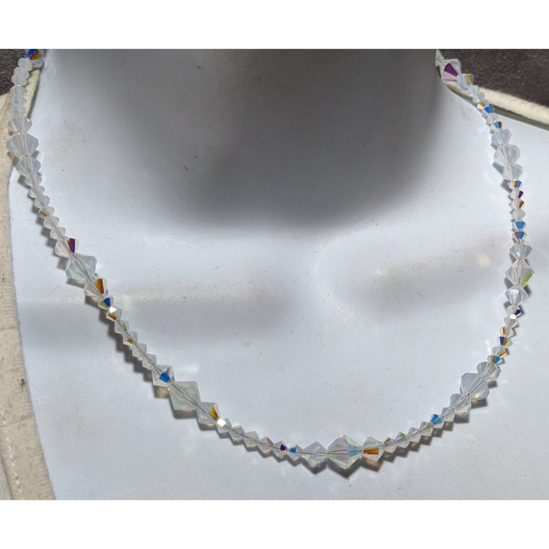Other Whimsical Sterling Aurora Borealis Glass Necklace Size ONE SIZE - 7 Thumbnail