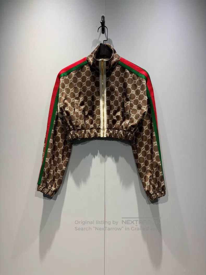 Gucci Gucci Brown old flower full print short double G jacket Size XS / US 0-2 / IT 36-38 - 1 Thumbnail