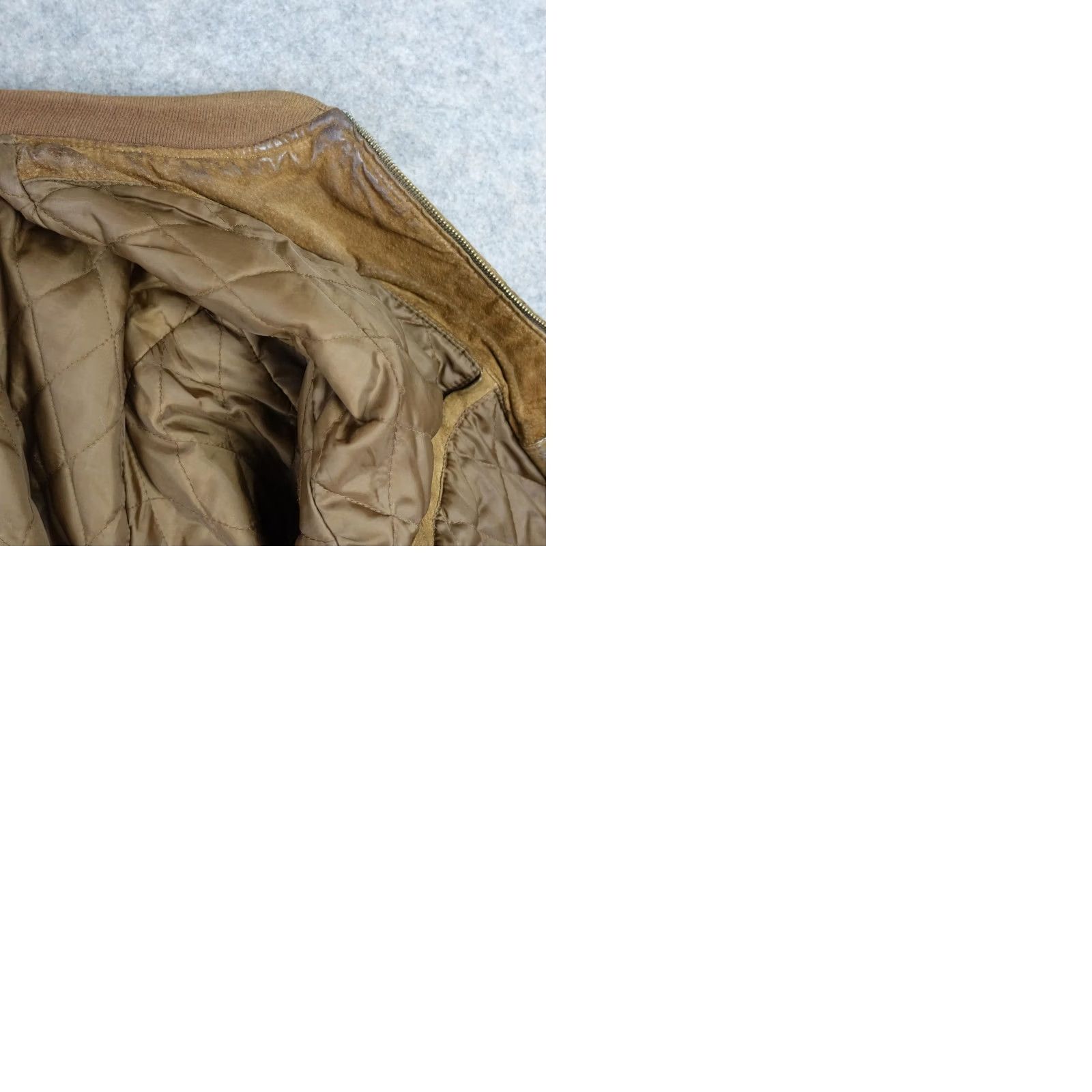 Route 66 VINTAGE Route 66 Jacket Mens XL Brown Leather Bomber Quilted Lining Full Zip VTG Size US XL / EU 56 / 4 - 12 Thumbnail