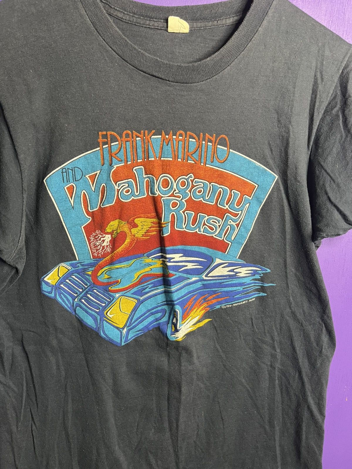 Band Tees × Vintage Vintage 1980 Frank Marino mahogany rush tour tee Size US M / EU 48-50 / 2 - 3 Thumbnail