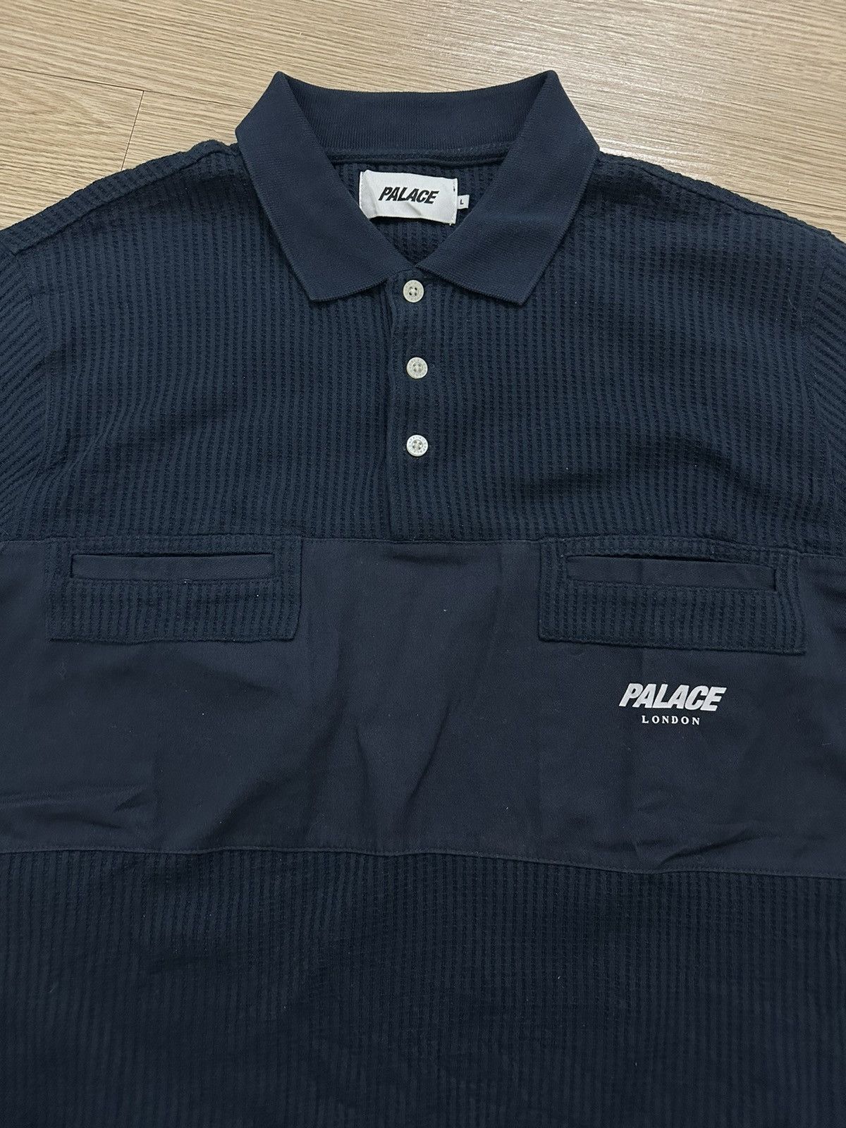 Palace Rare And Beautiful Palace Waffle On Polo Shirt Size US L / EU 52-54 / 3 - 4 Thumbnail