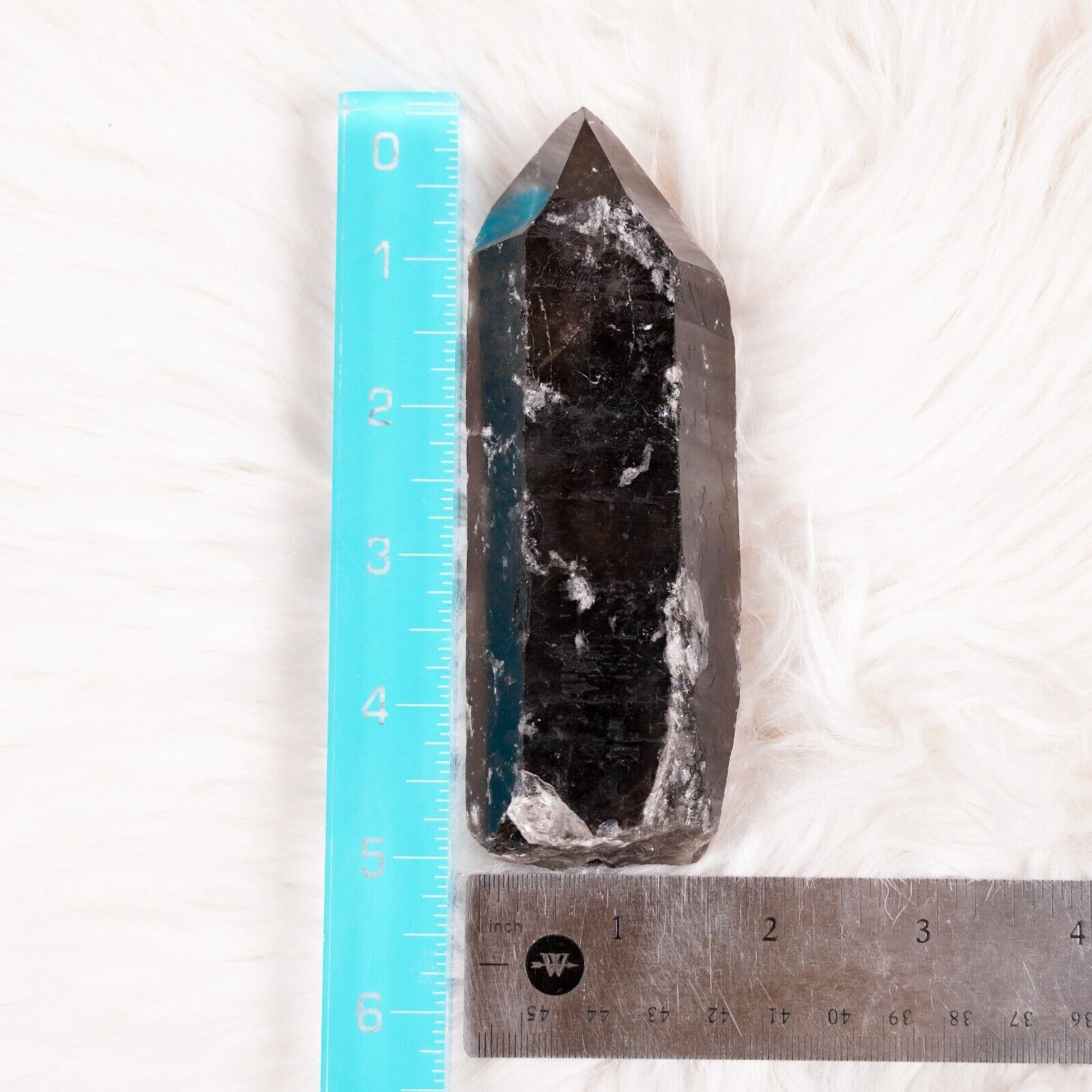 Other Large Smokey Quartz Crystal Point 5" Healing Gemstone Wand Size ONE SIZE - 10 Thumbnail