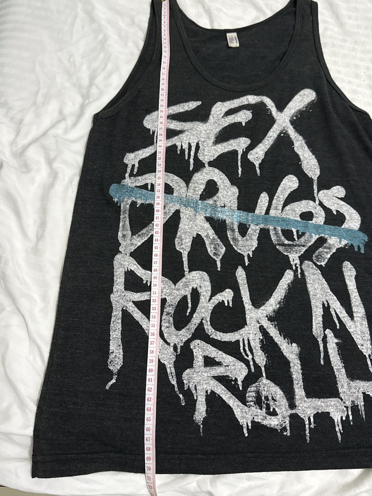 Vintage No Drugs Rock N Roll Tank Top - USA Made - American Apparel Size US S / EU 44-46 / 1 - 8 Thumbnail