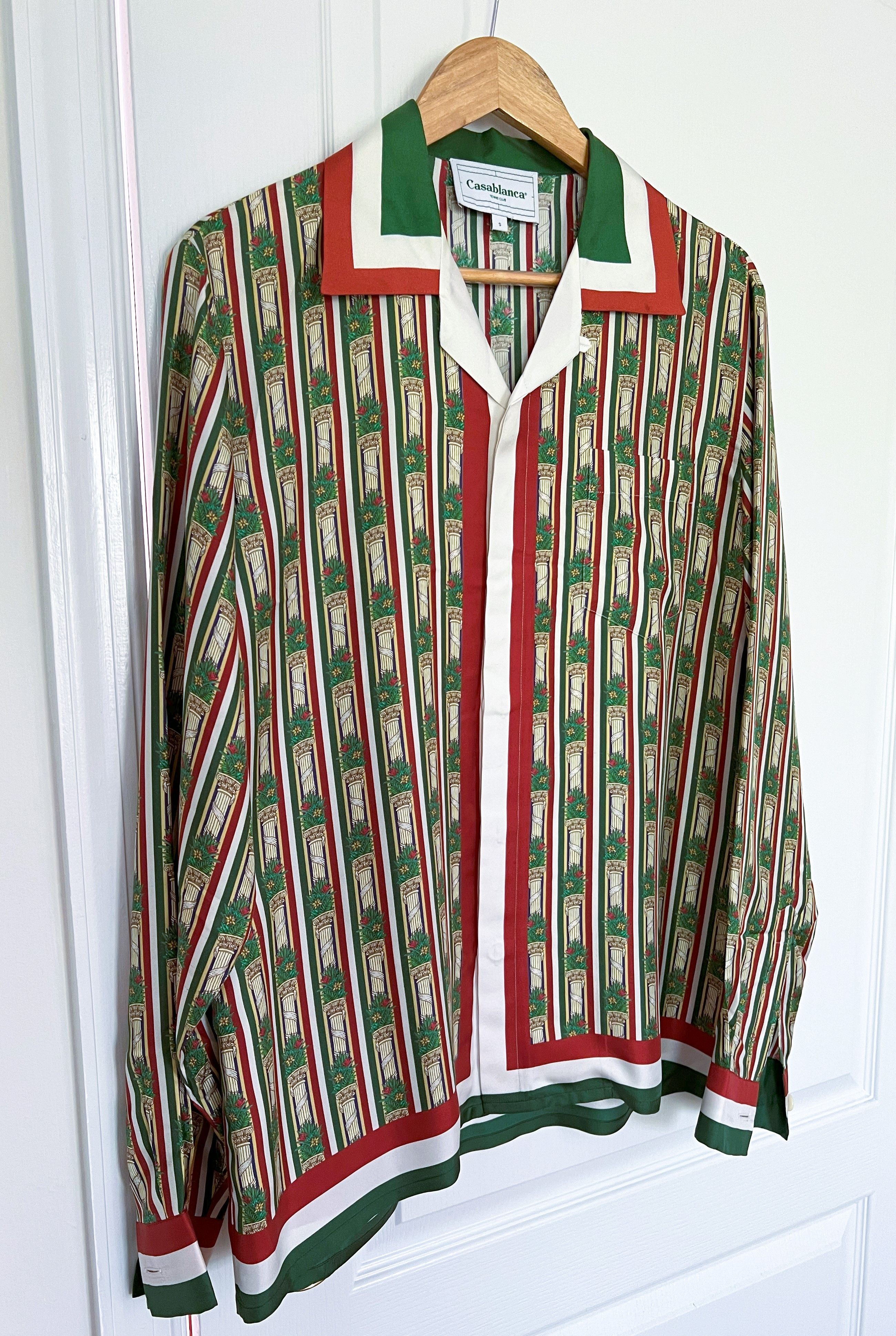 Casablanca Godfather Cuban Collar Long-Sleeve Silk Shirt Size US S / EU 44-46 / 1 - 9 Thumbnail