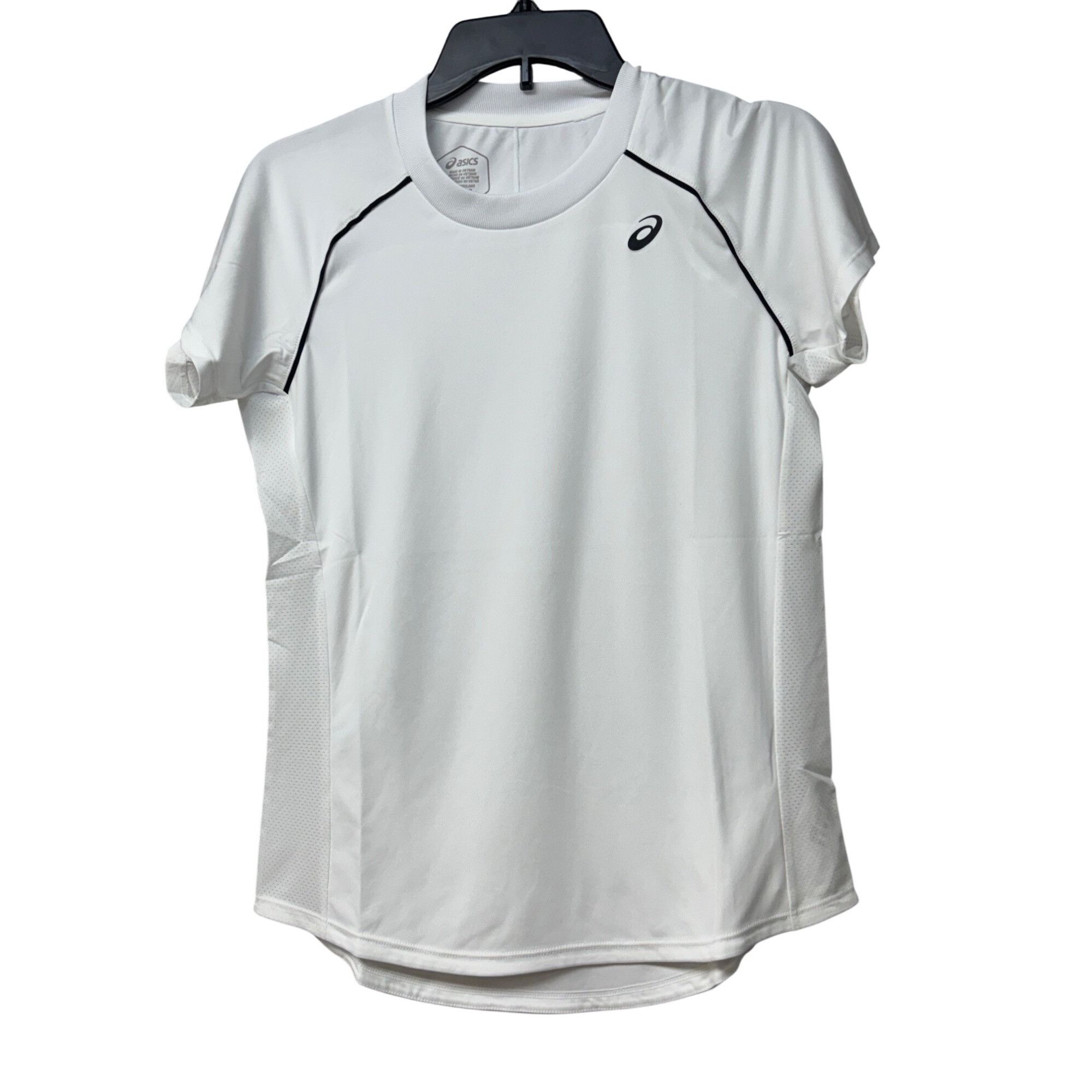 Asics ASICS Women's Piping T-shirt, Brilliant White, Sz. M Size M / US 6-8 / IT 42-44 - 3 Thumbnail