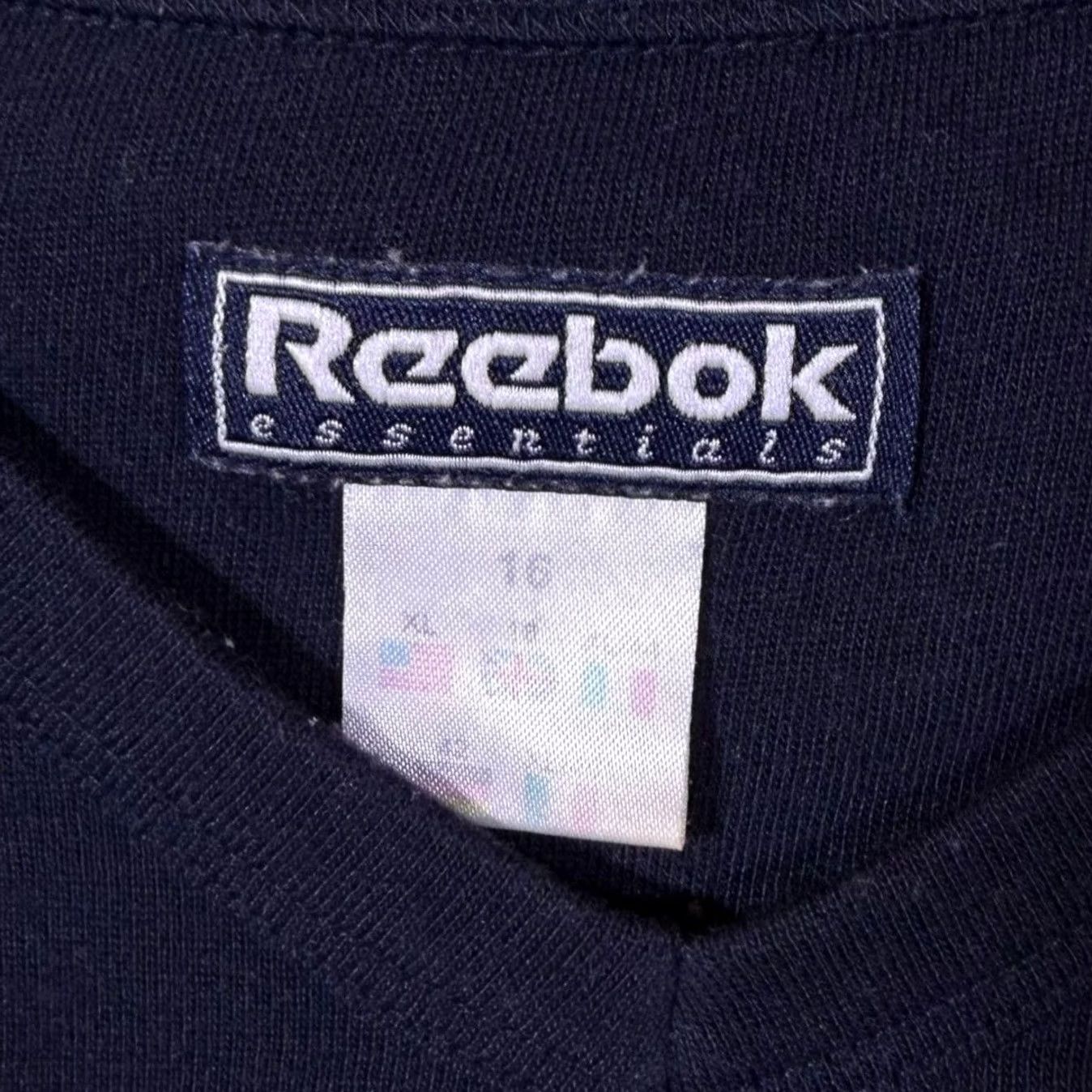 Reebok Reebok Essentials Navy Blue V-Neck Short Sleeve T-Shirt Women's UK 16 Size XXL / US 16-18 / IT 52-54 - 3 Thumbnail